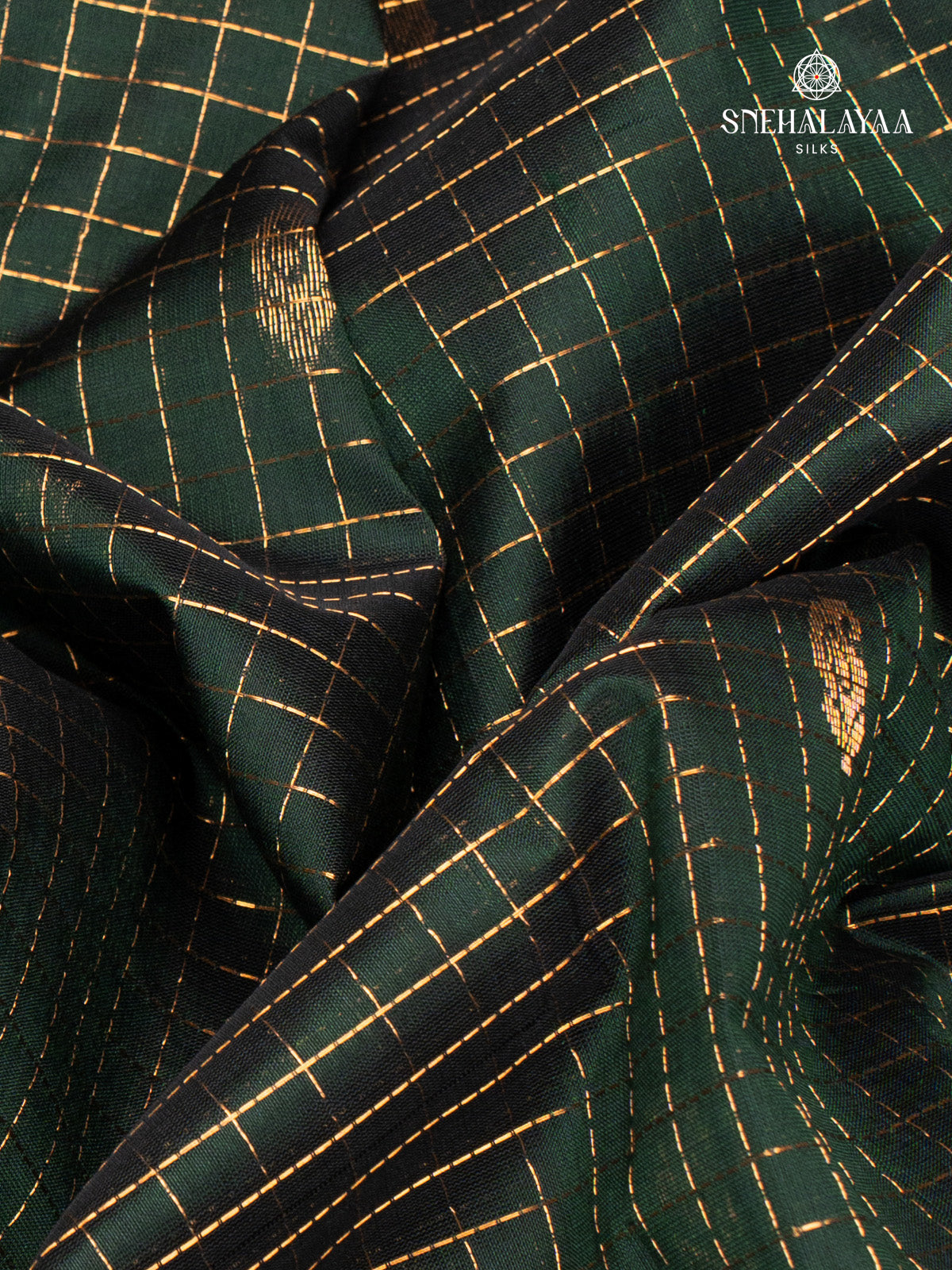 Forest Green Kanchi Silk Cotton Saree