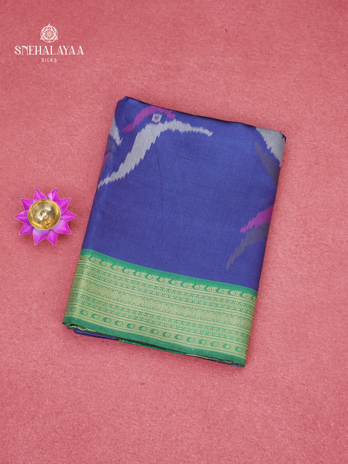 Rich Blue Jute Saree