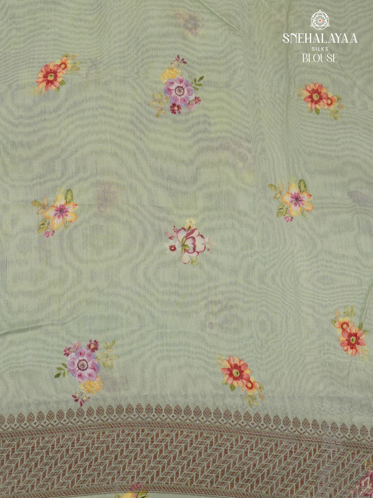 Sage Green Chanderi Saree