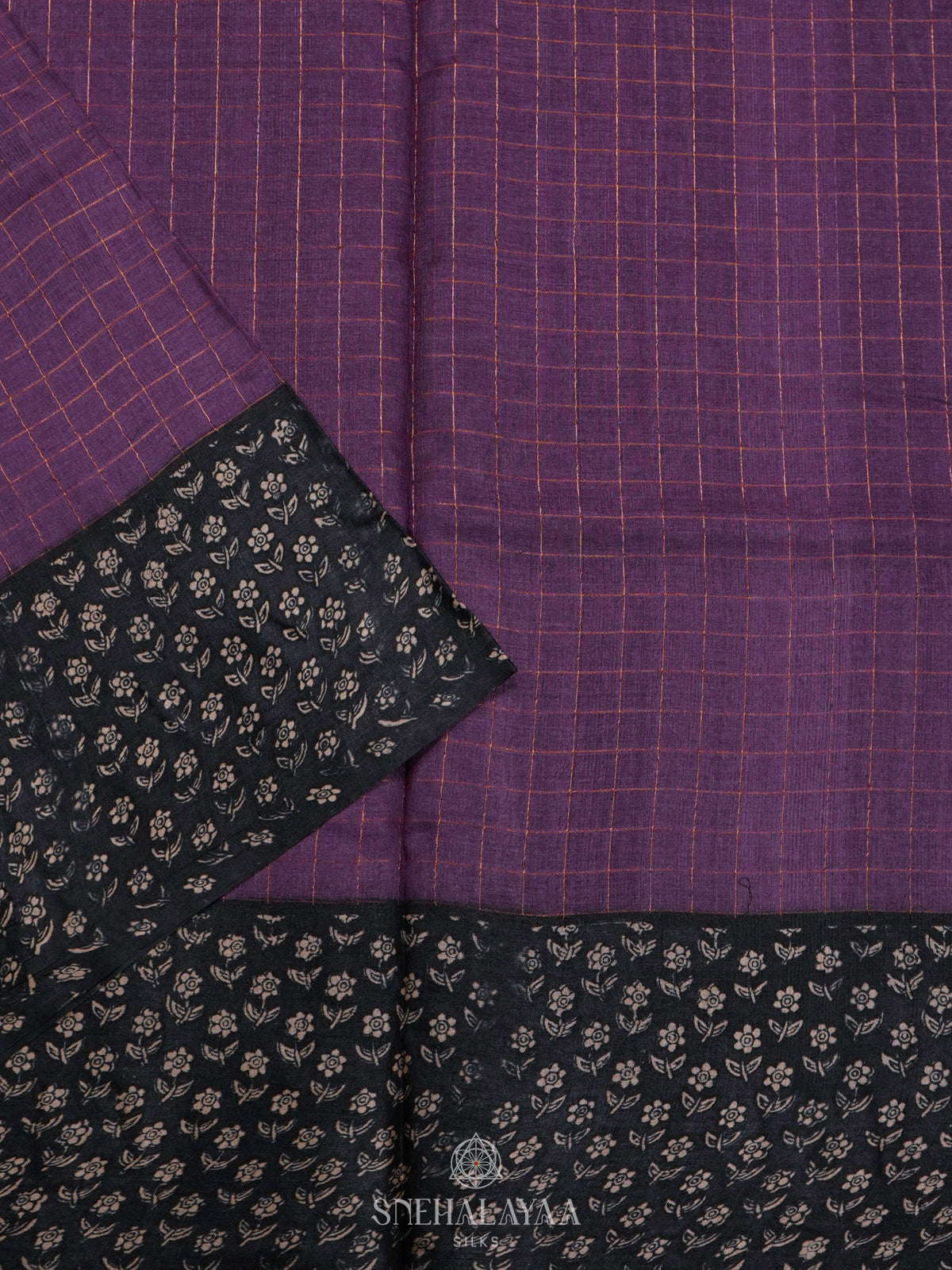 Purple Tussar Saree