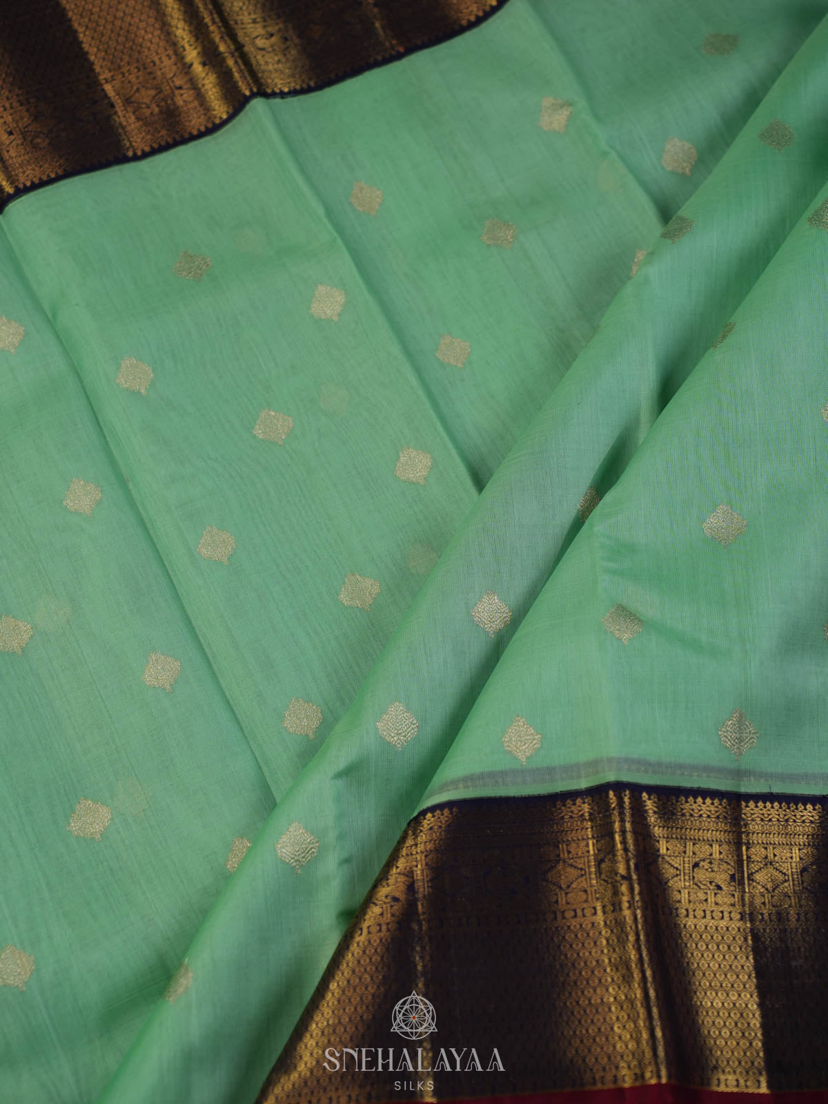 Mint Green Kanjivaram Silk Saree