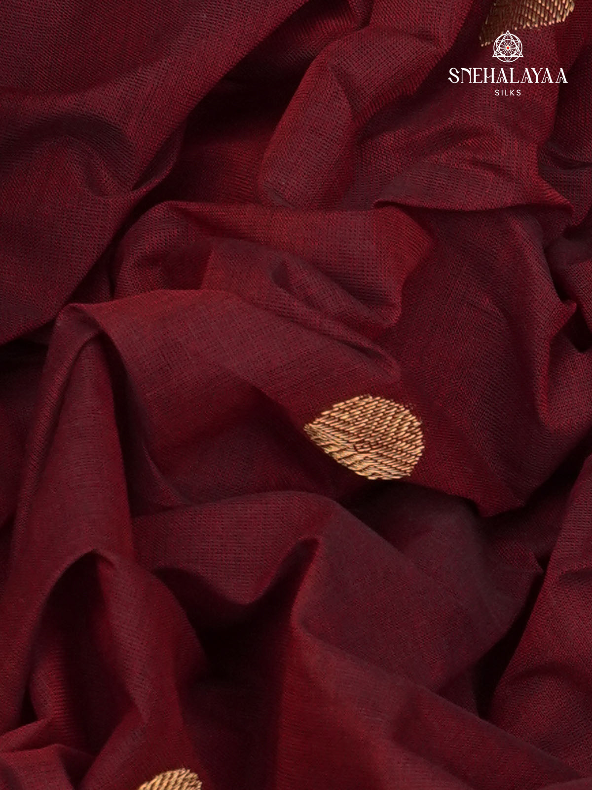 Maroon Pure Kanchi Cotton Saree