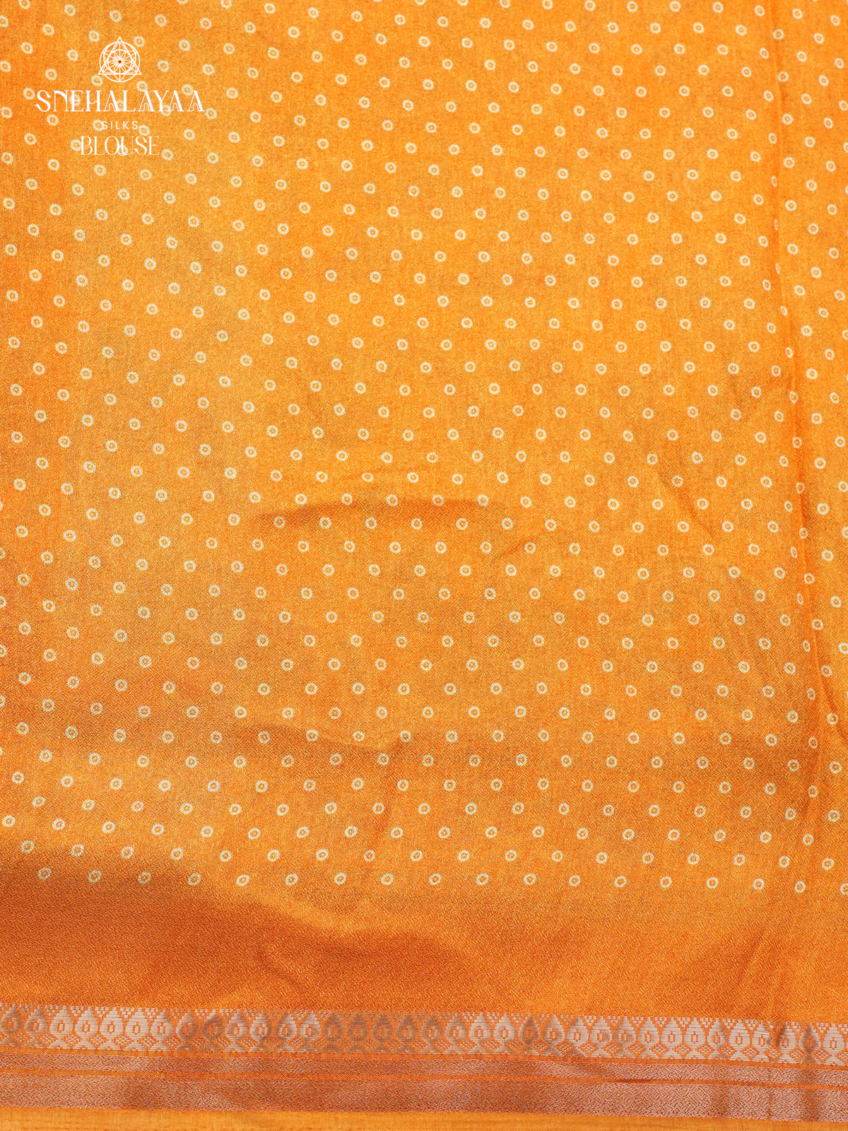 Mustard Yellow Chiffon Saree
