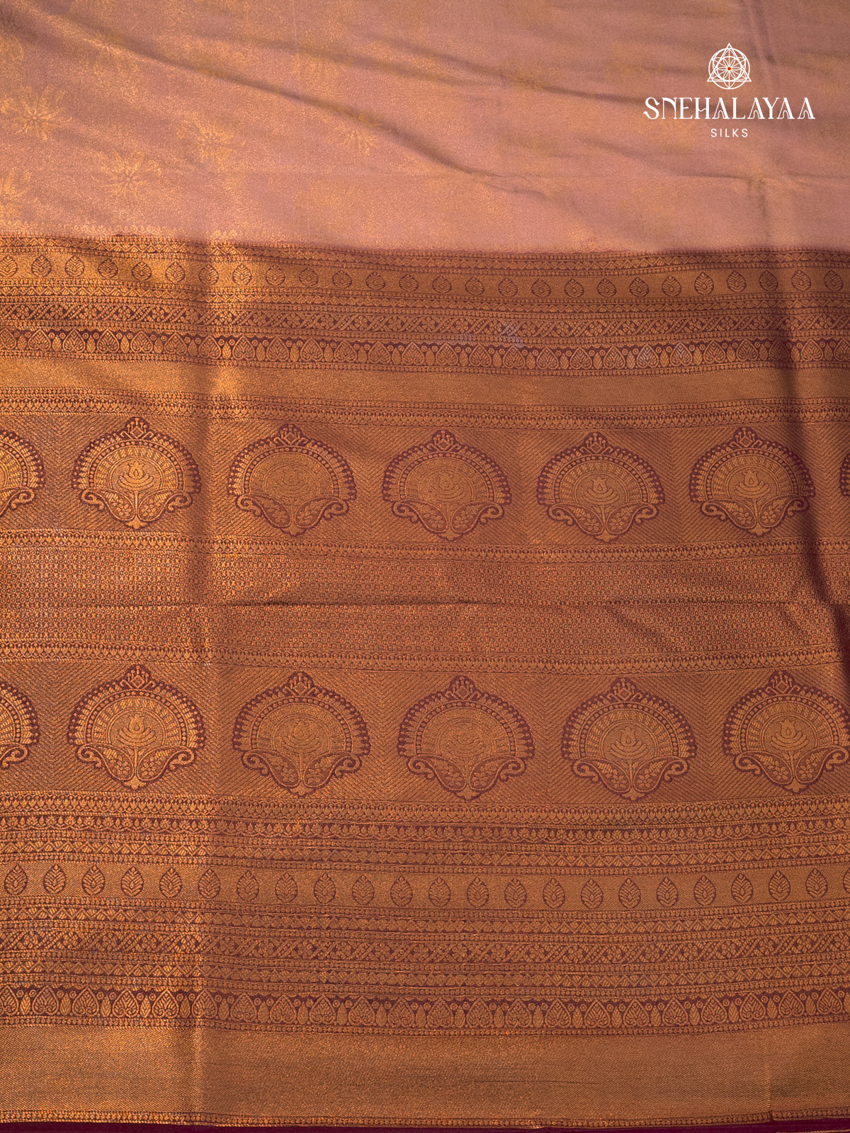 Burnt Orange Soft Silk Saree