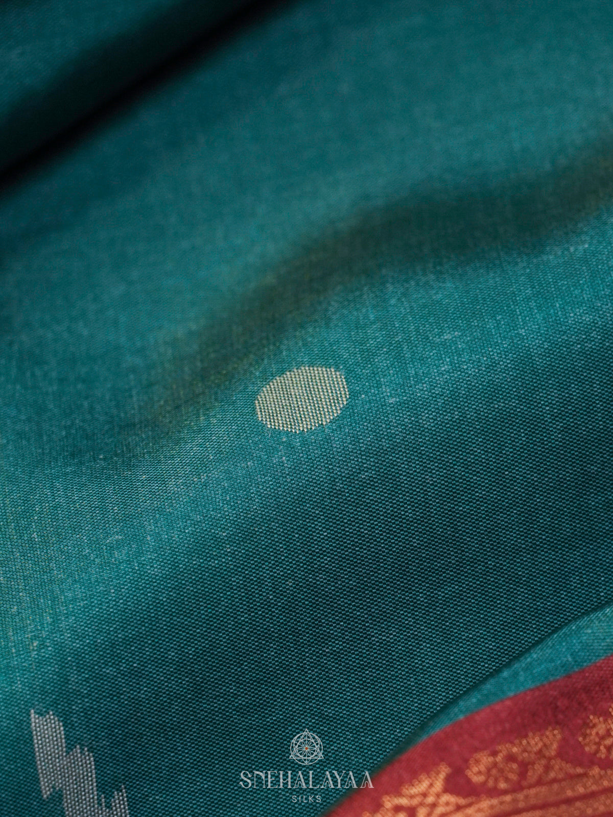 Teal Green Jute Saree