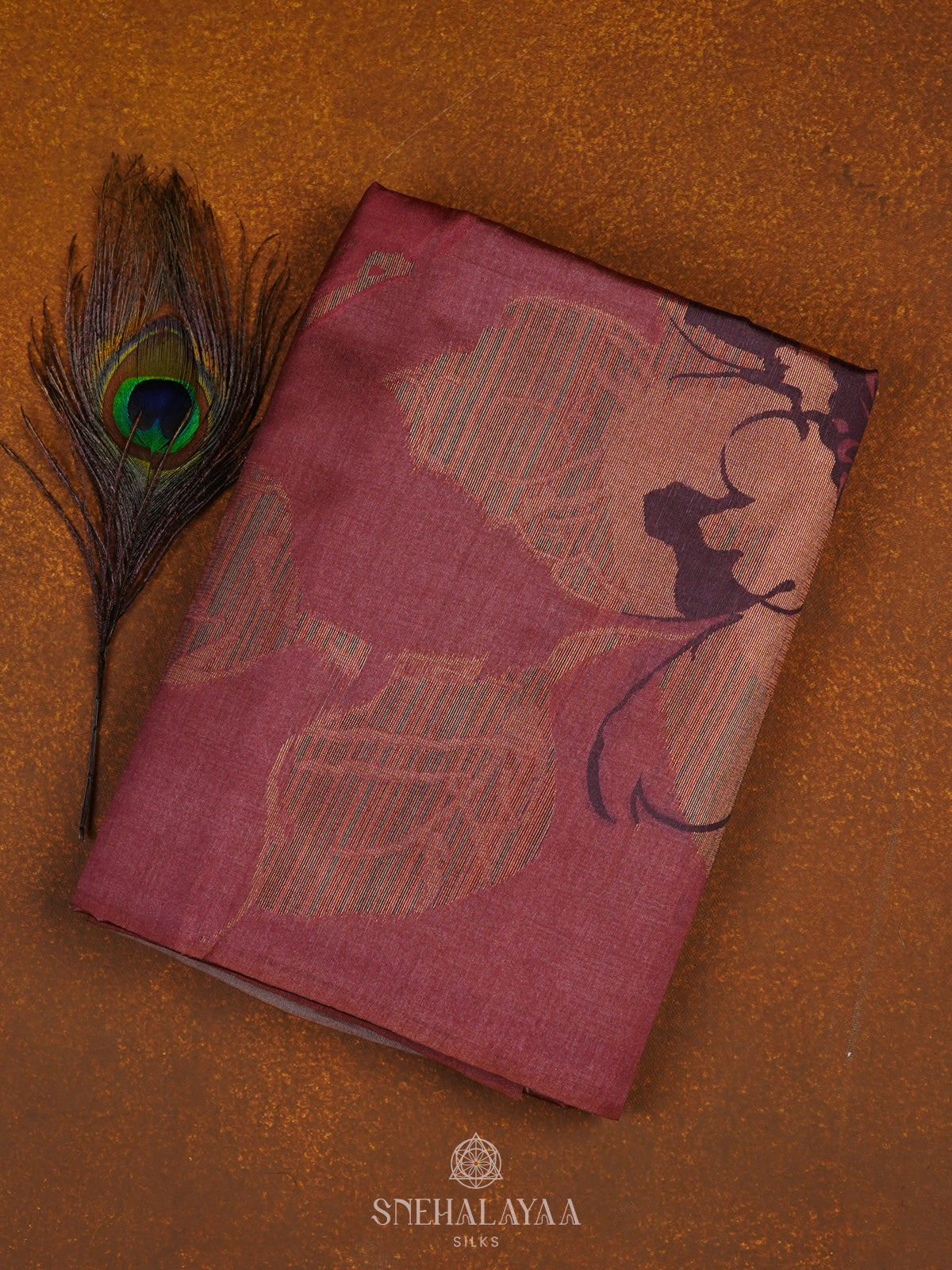 Dusky Rose Jute Saree