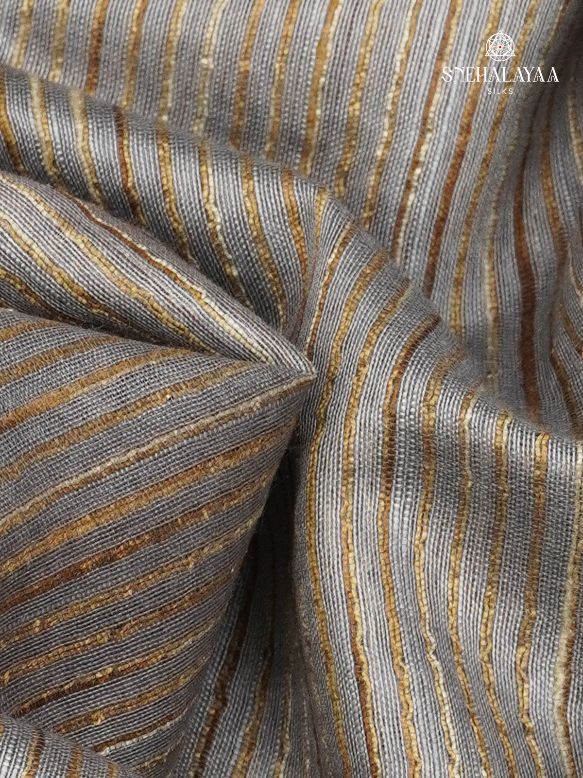 Grey Bamboo Silk Saree