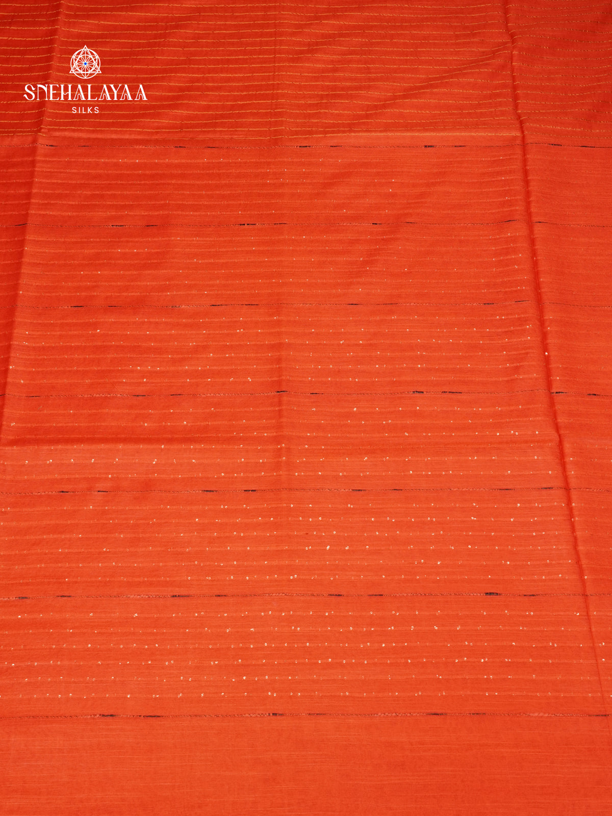 Orange Bamboo Silk Saree