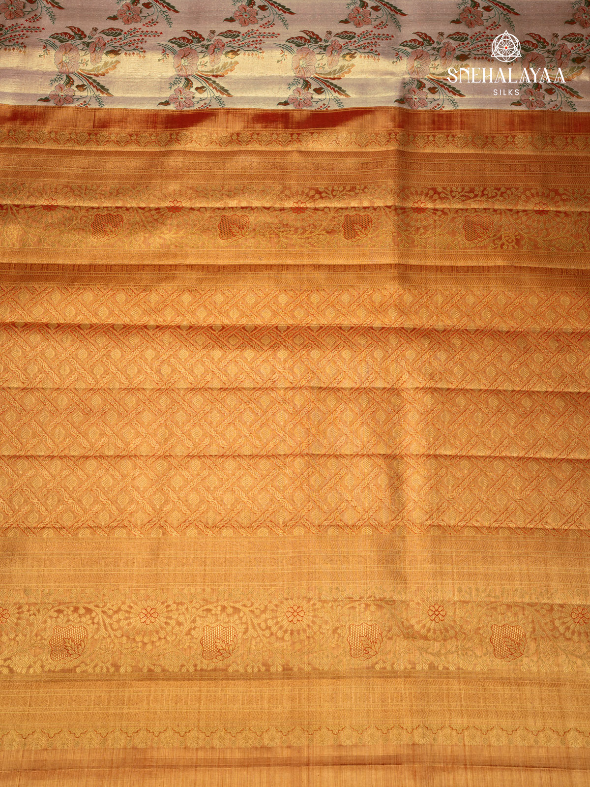 Sandal Tissue Kanjivaram Silk Saree