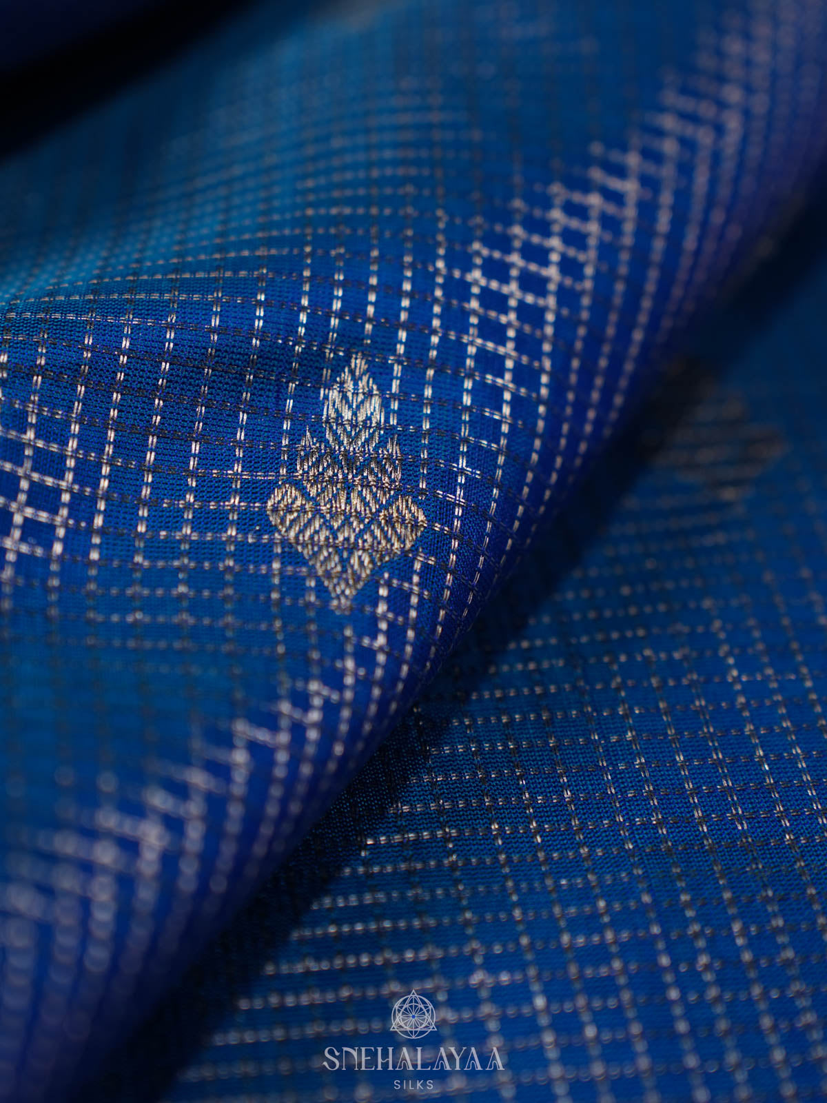 Blue Venkatagiri Silk Saree