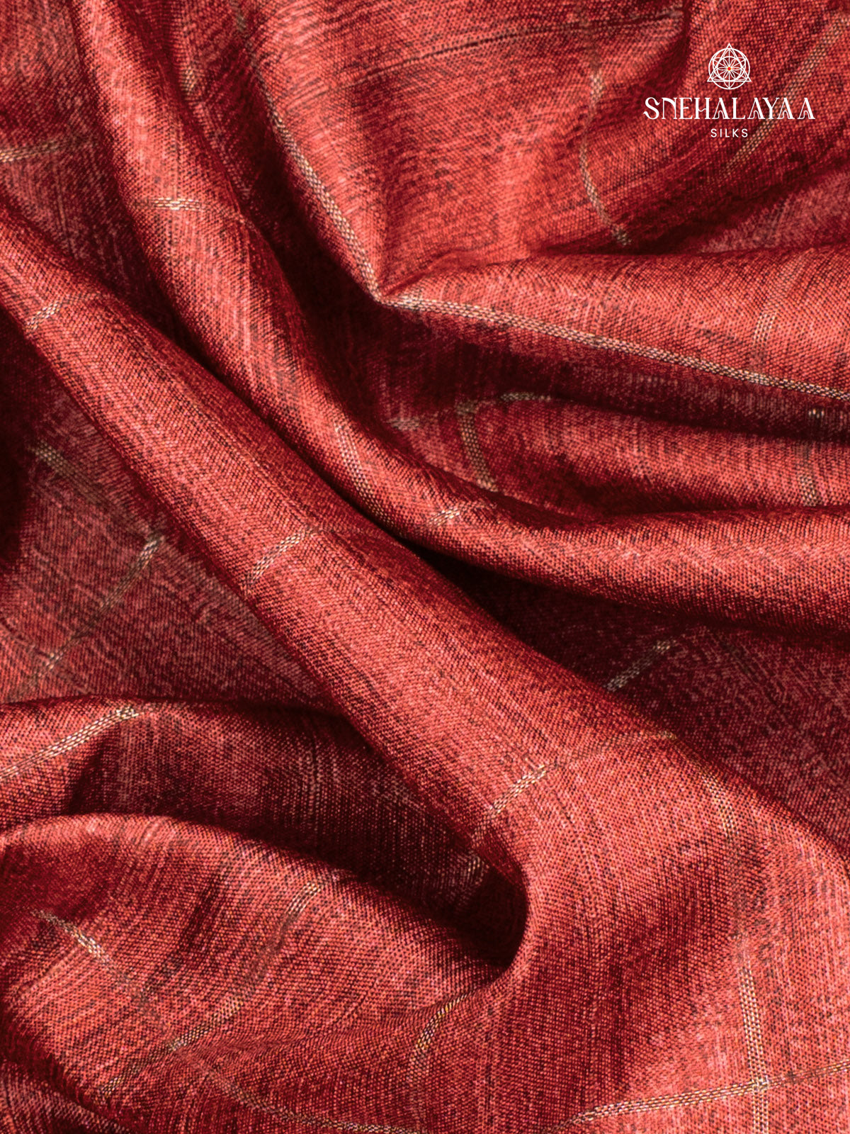 Maroon Jute Saree