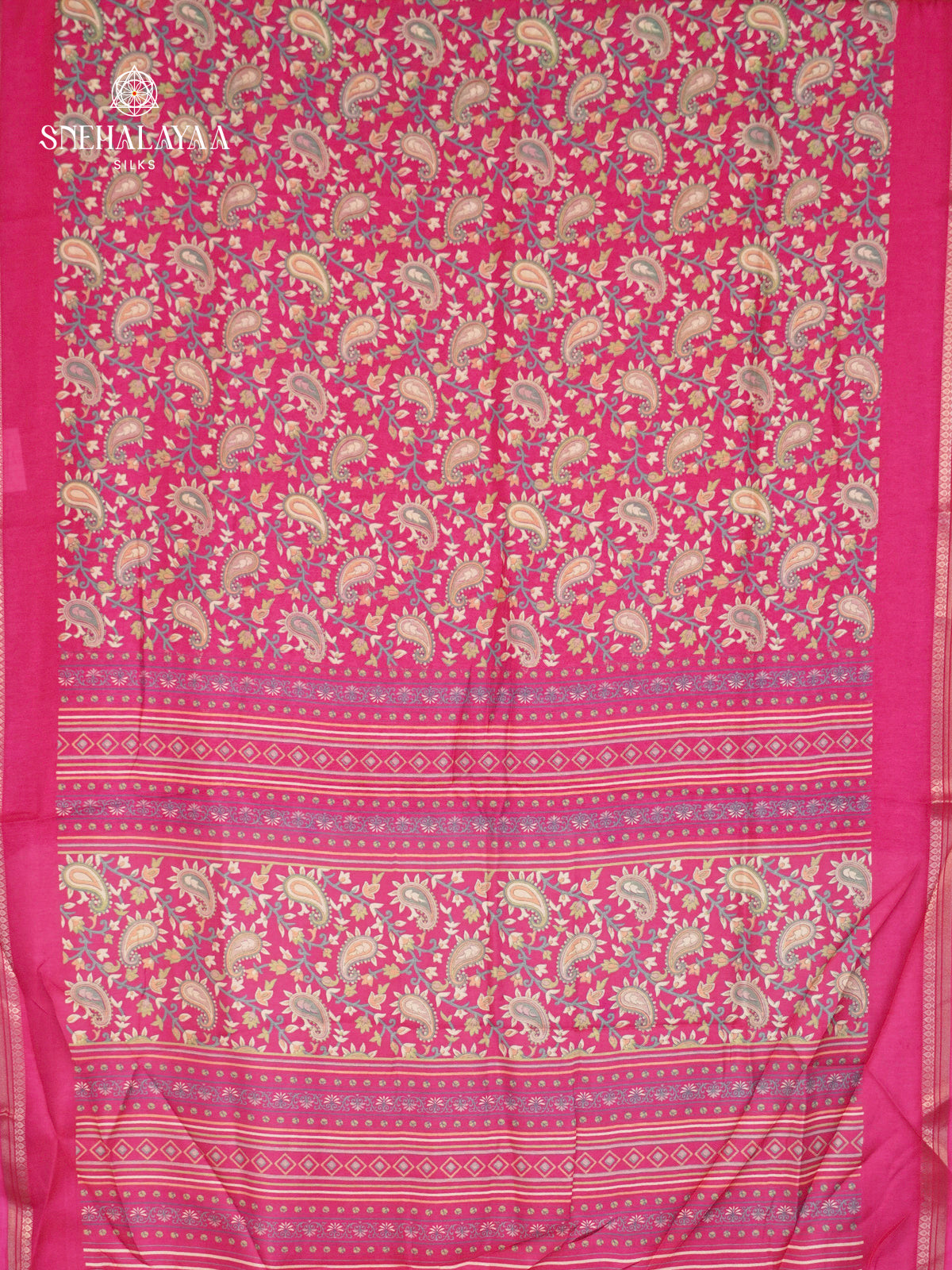 Rani Pink Chiffon Saree