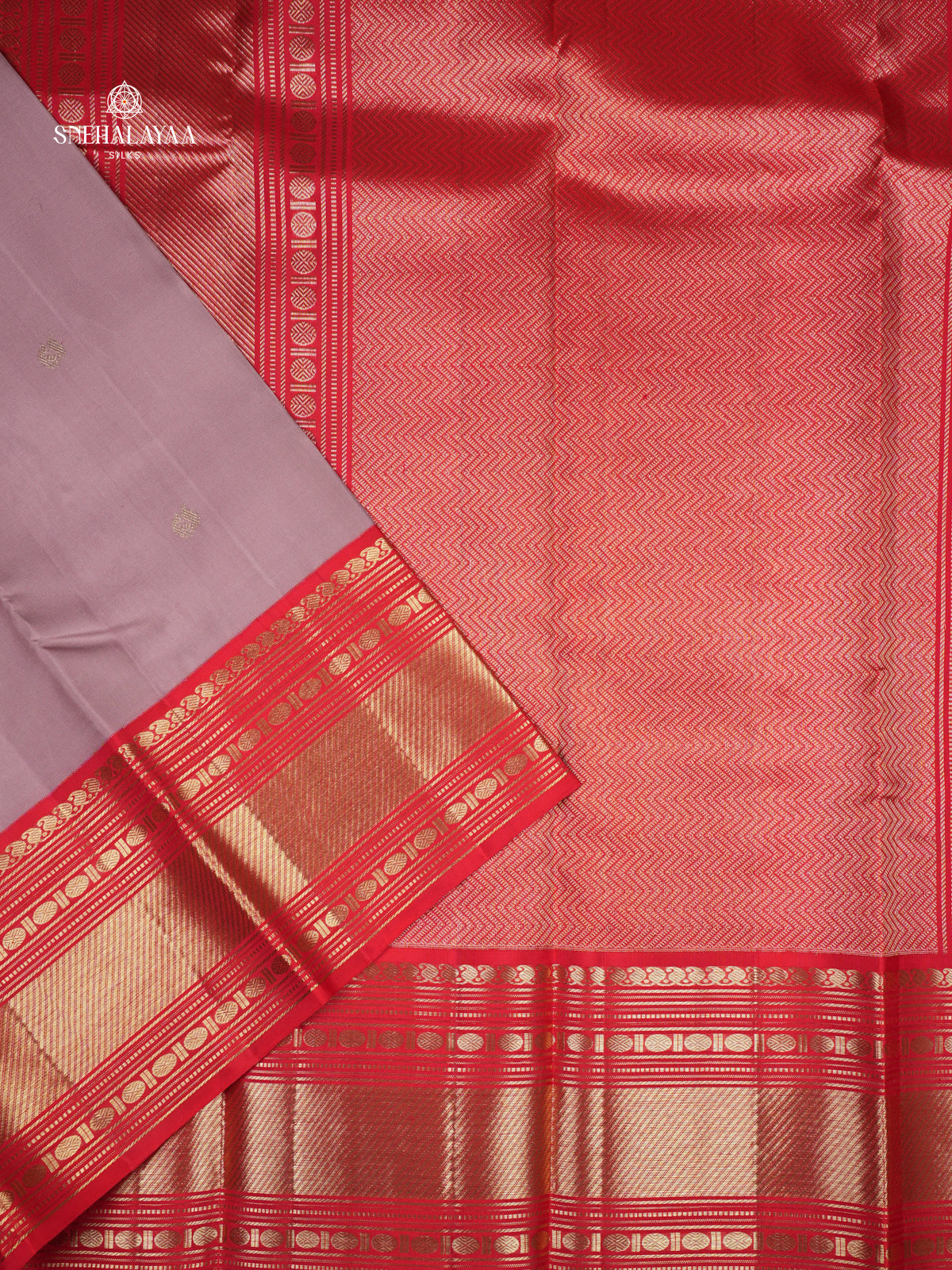 Lavender Kanjiavaram Silk Saree
