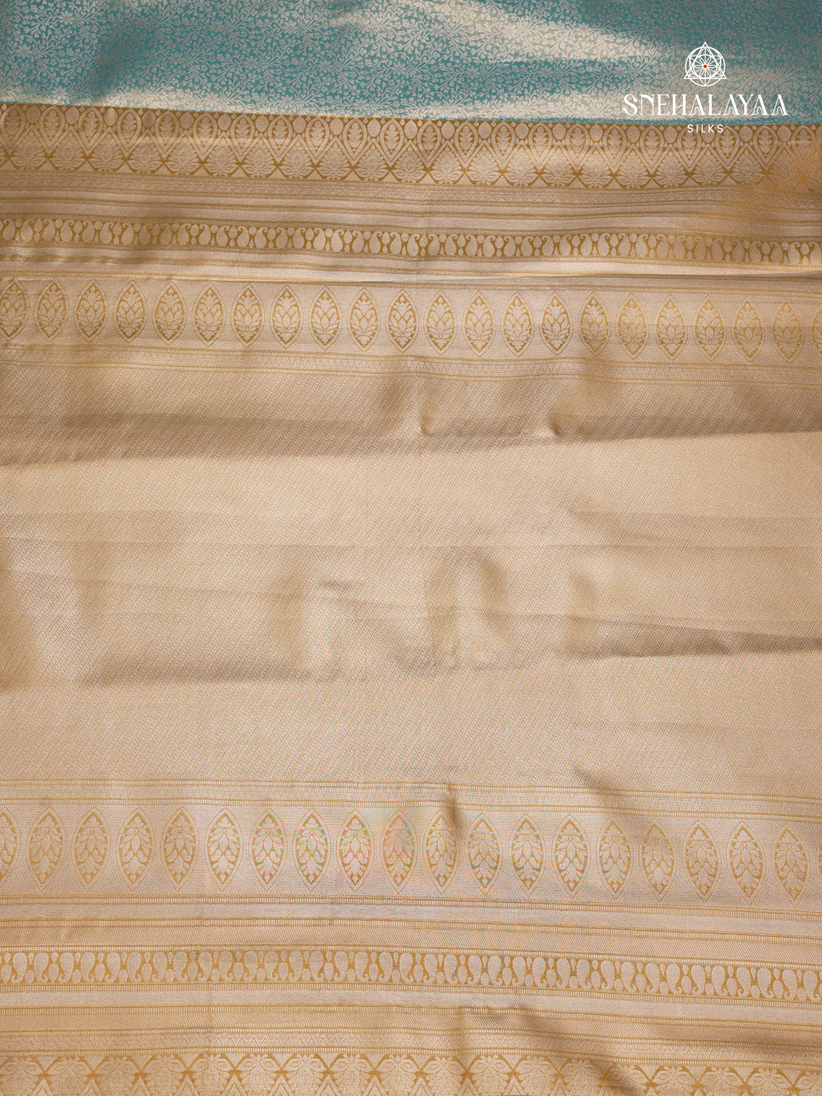 Teal Blue Art Silk Saree