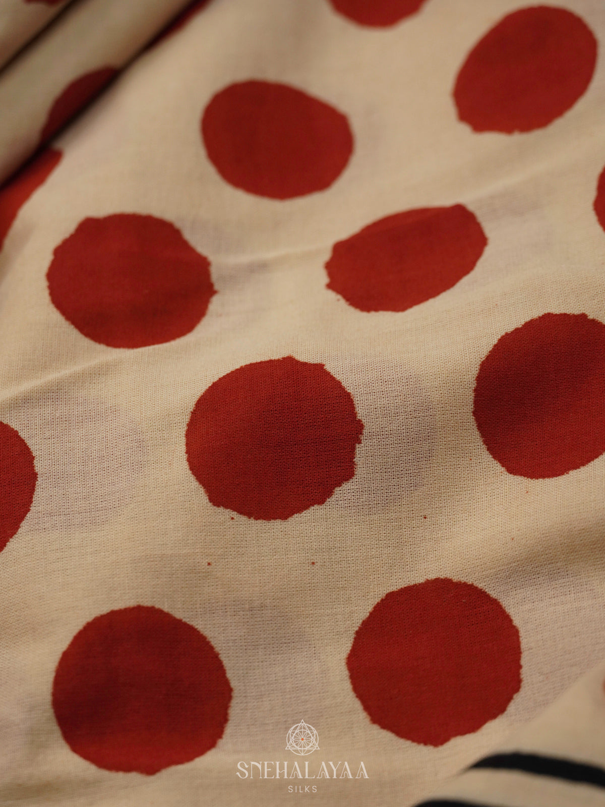 Off White Jaipur Cotton Saree