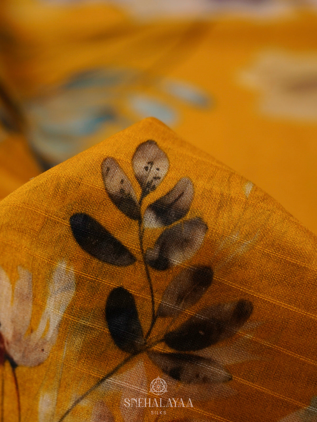 Mango Yellow Chanderi Saree