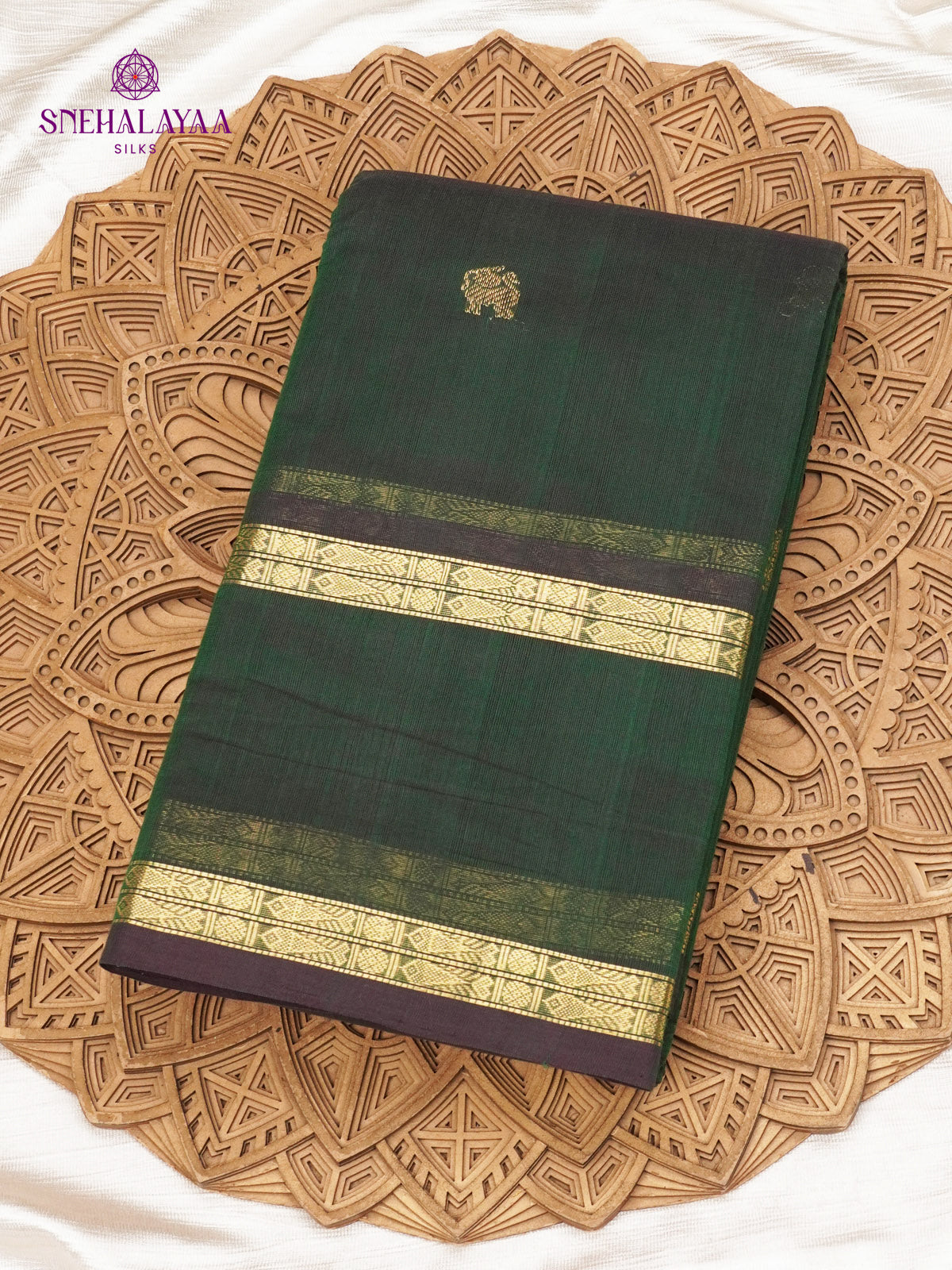 Green Pure Kanchi Cotton Saree