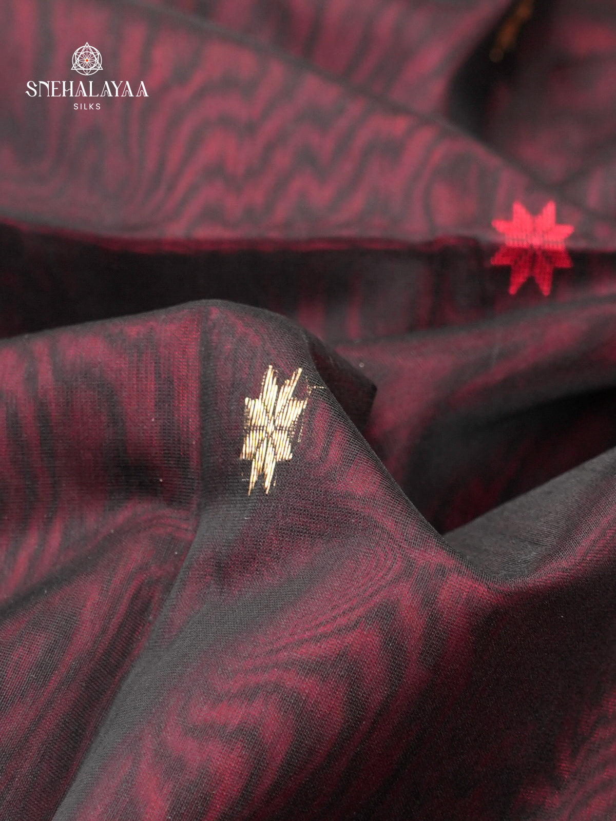 Black Maheshwari Silk Cotton Saree