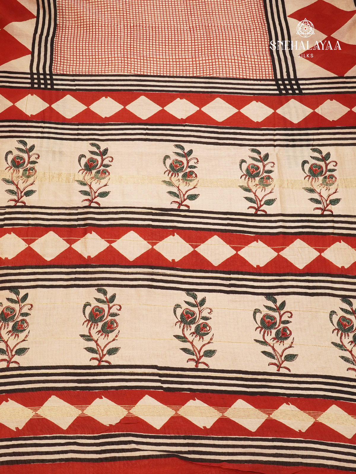 Off White Chanderi Saree