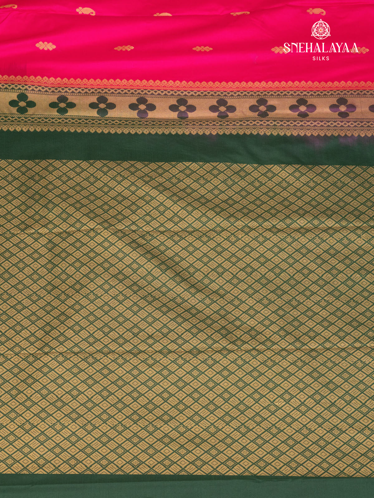 Rani Pink Gadwal Silk Saree