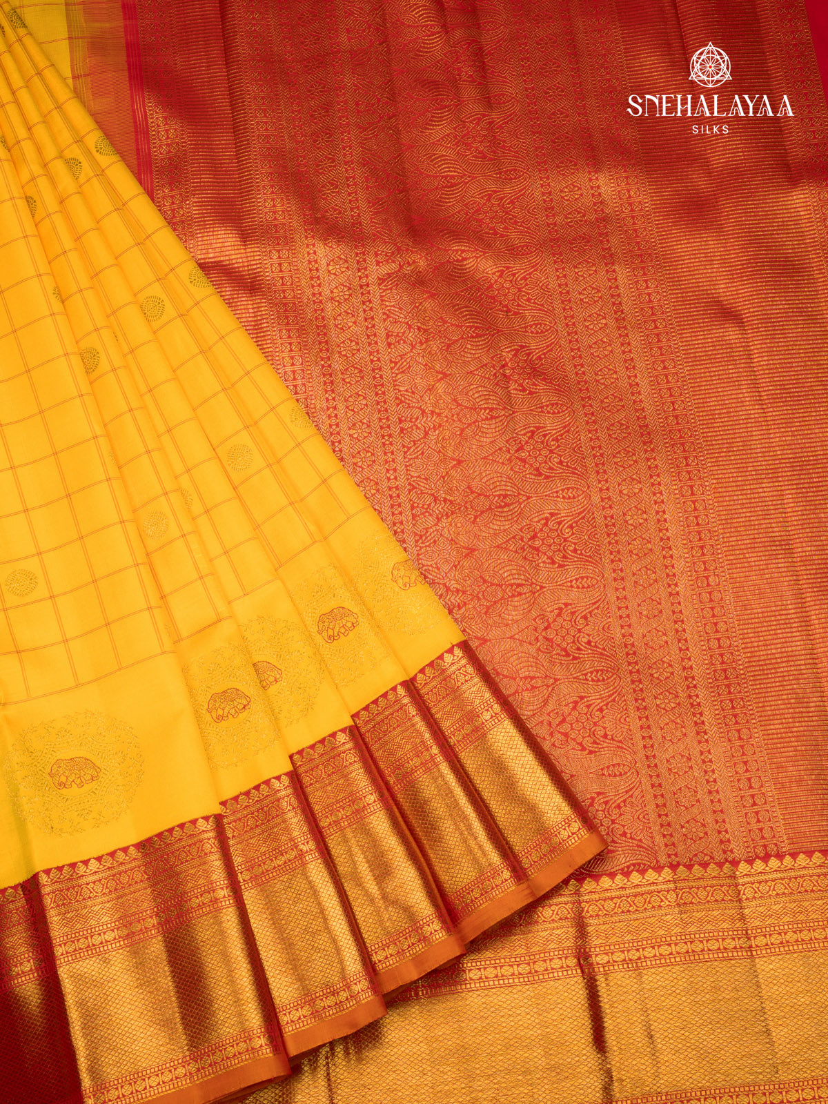 Yellow Kanjivaram Silk Saree