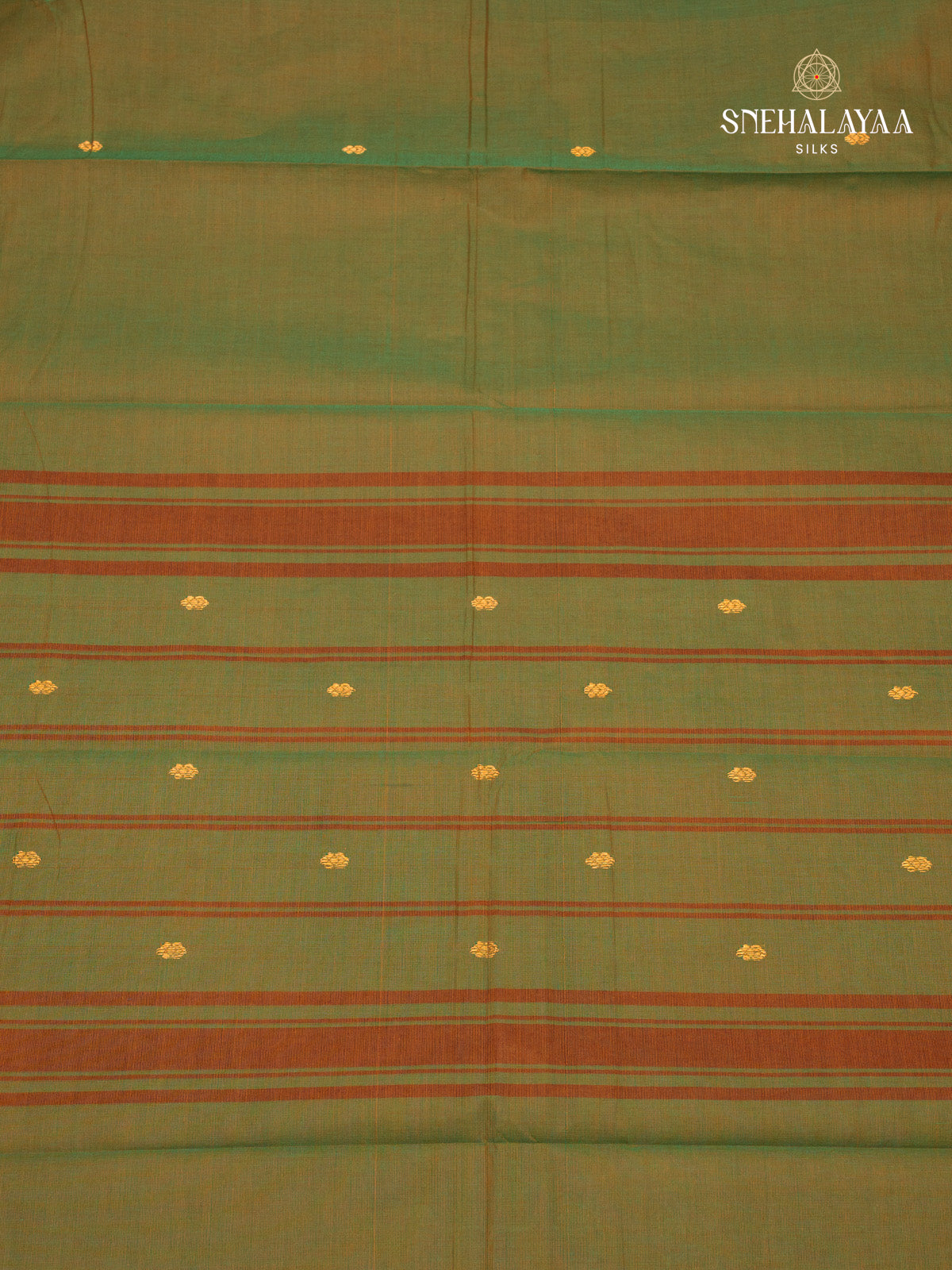 Olive Green Chettinad Cotton Saree