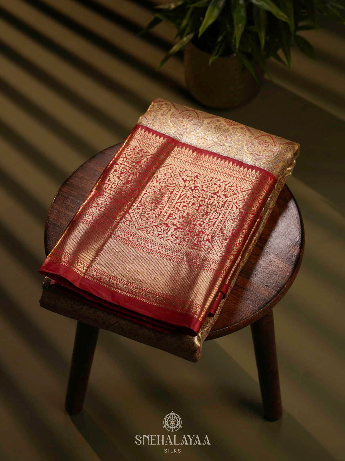 Golden Art Silk Saree