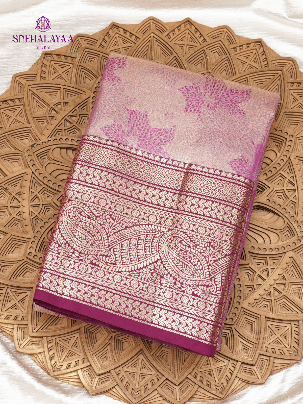 Pastel Pink Art Silk Saree
