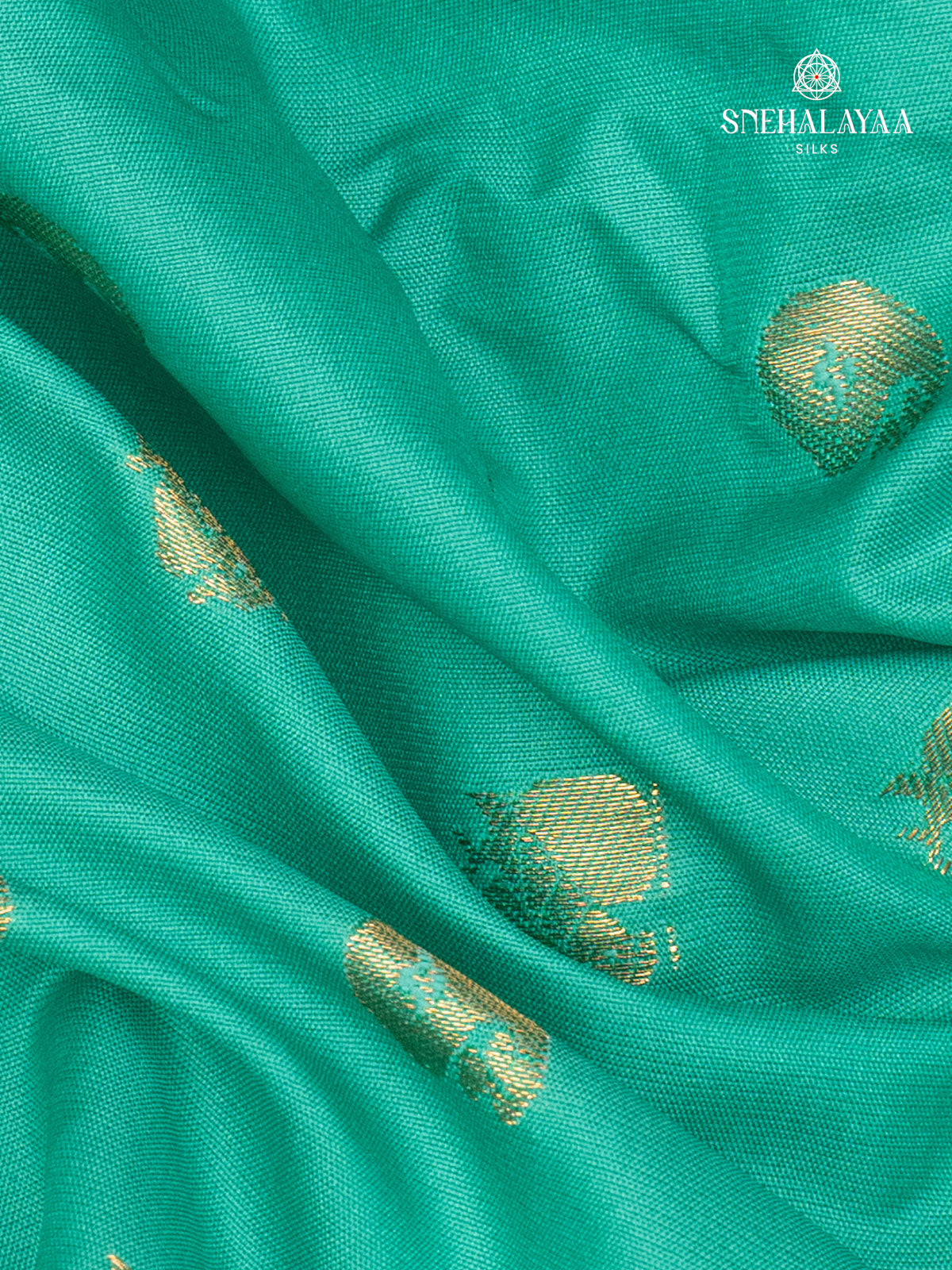 Teal Blue Gadwal Silk Saree