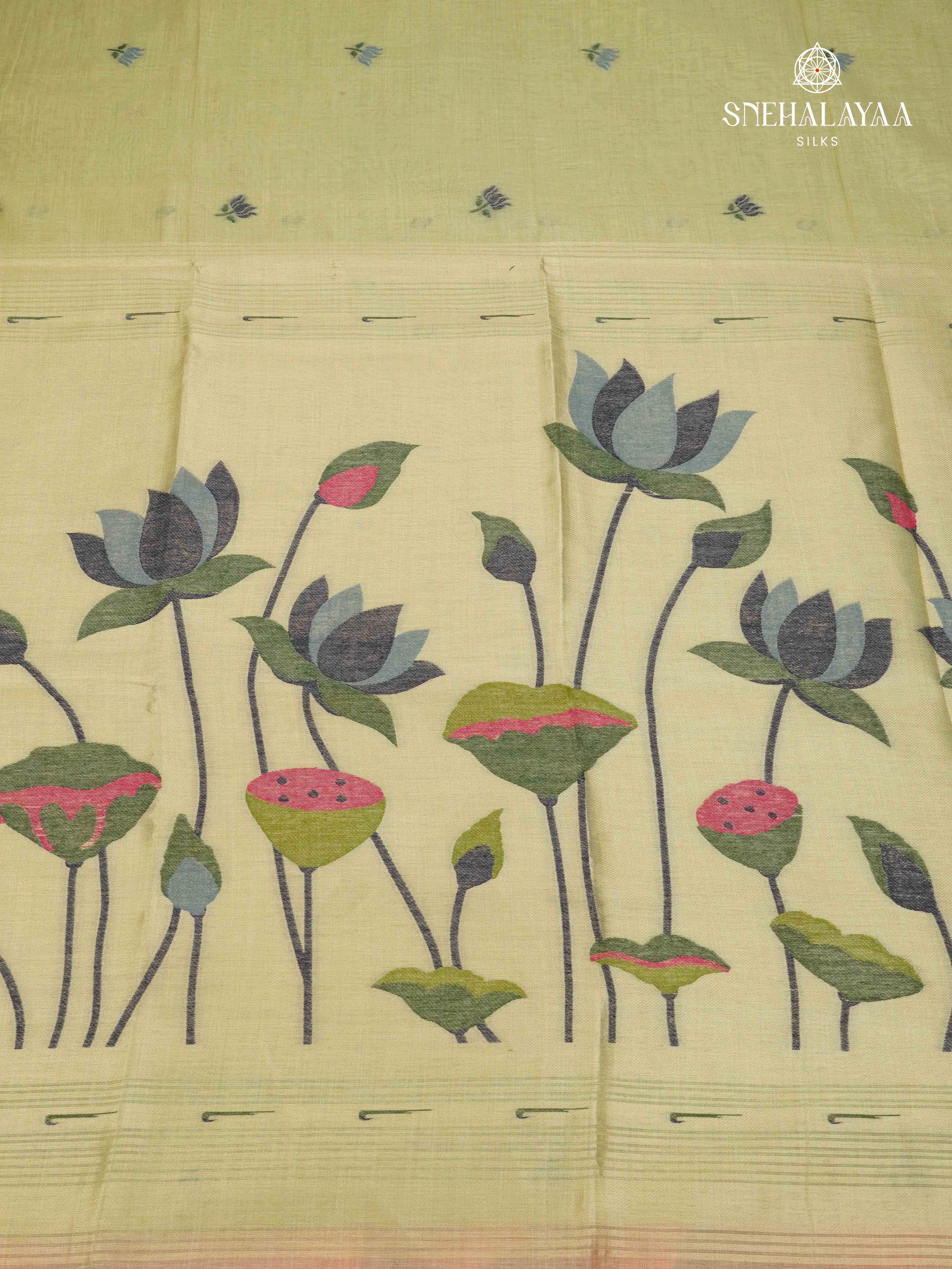 Olive Green Munga Cotton