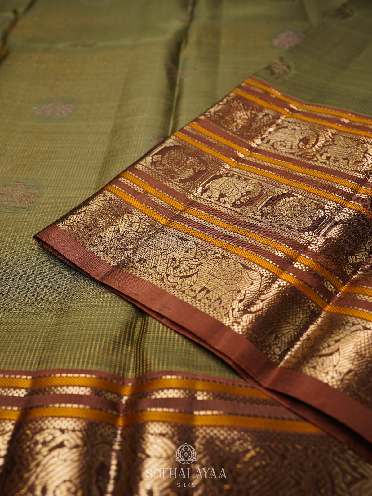 Pale Green Kanjivaram Silk Saree