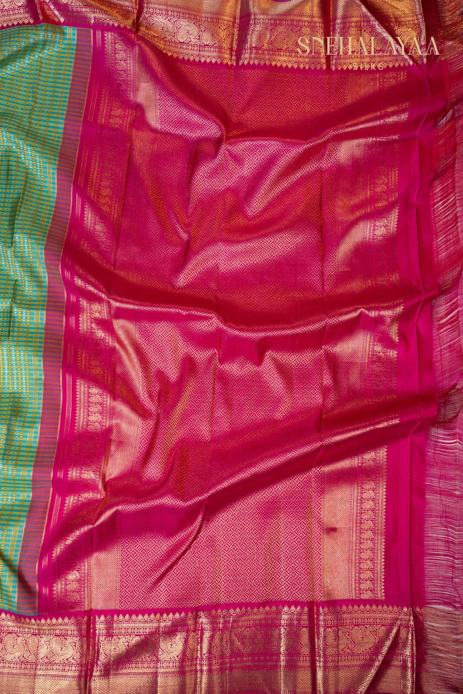 Fern Green Kancheevaram Silk Saree