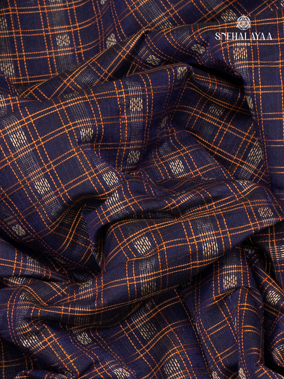 Navy Blue Pure Kanchi Cotton Saree