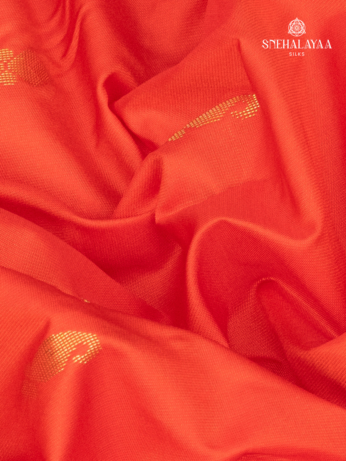 Rust Orange Gadwal Silk Saree