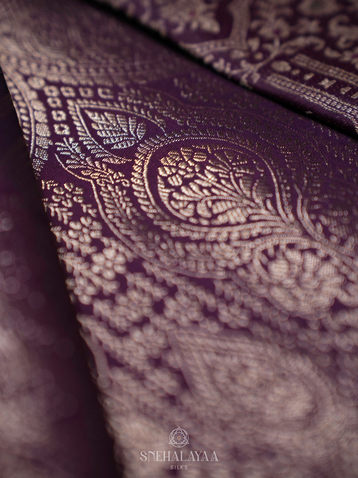 Purple Kanjivaram Silk Saree