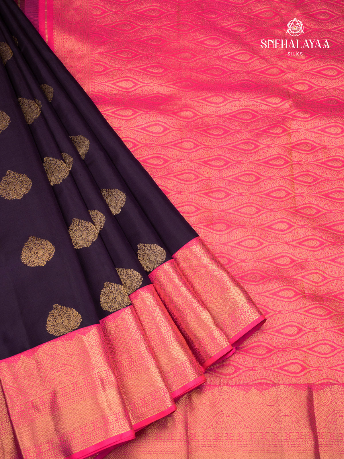 Royal Purple Korvai Kanjivaram Silk Saree