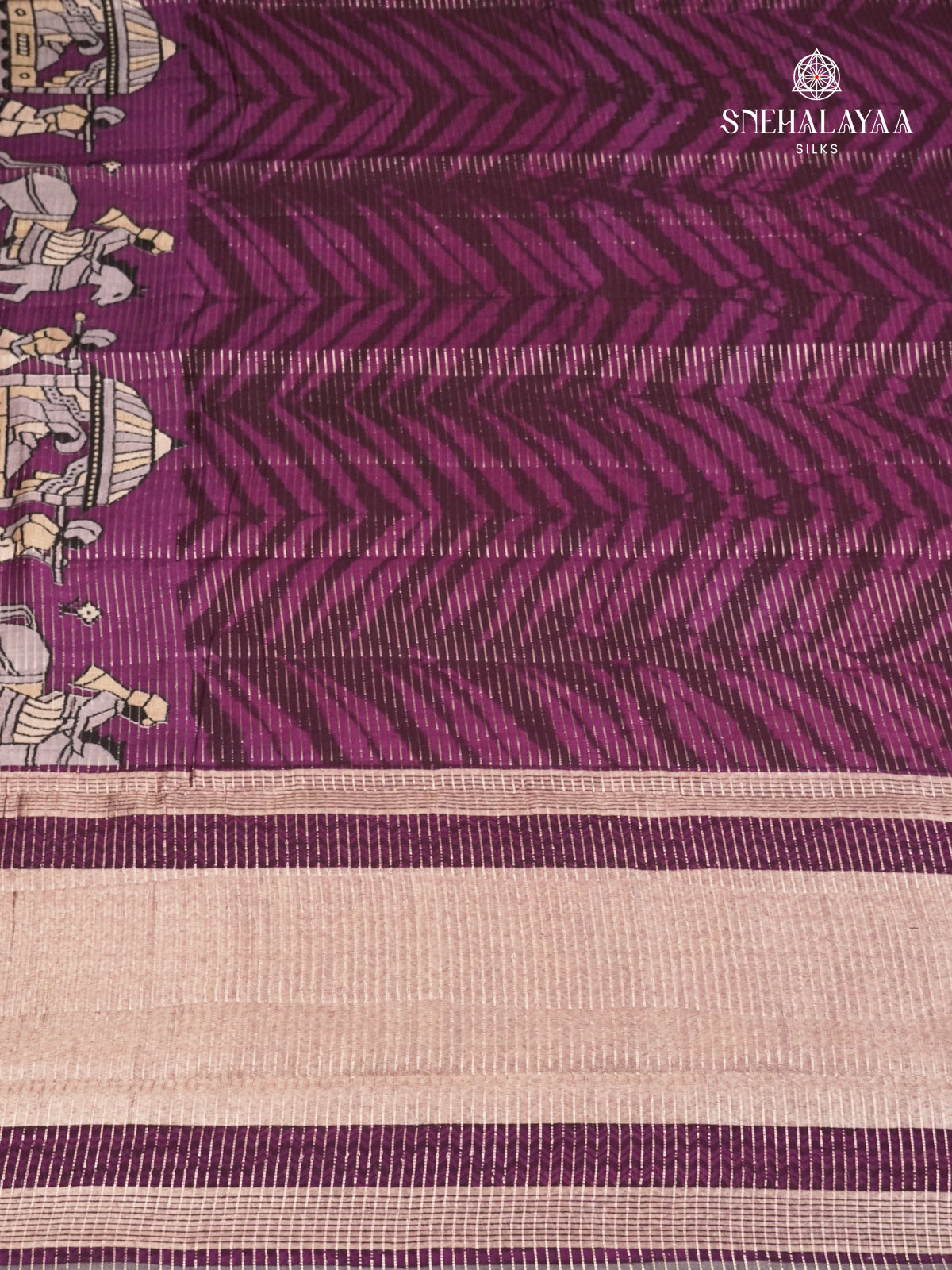 Magenta Chanderi Saree