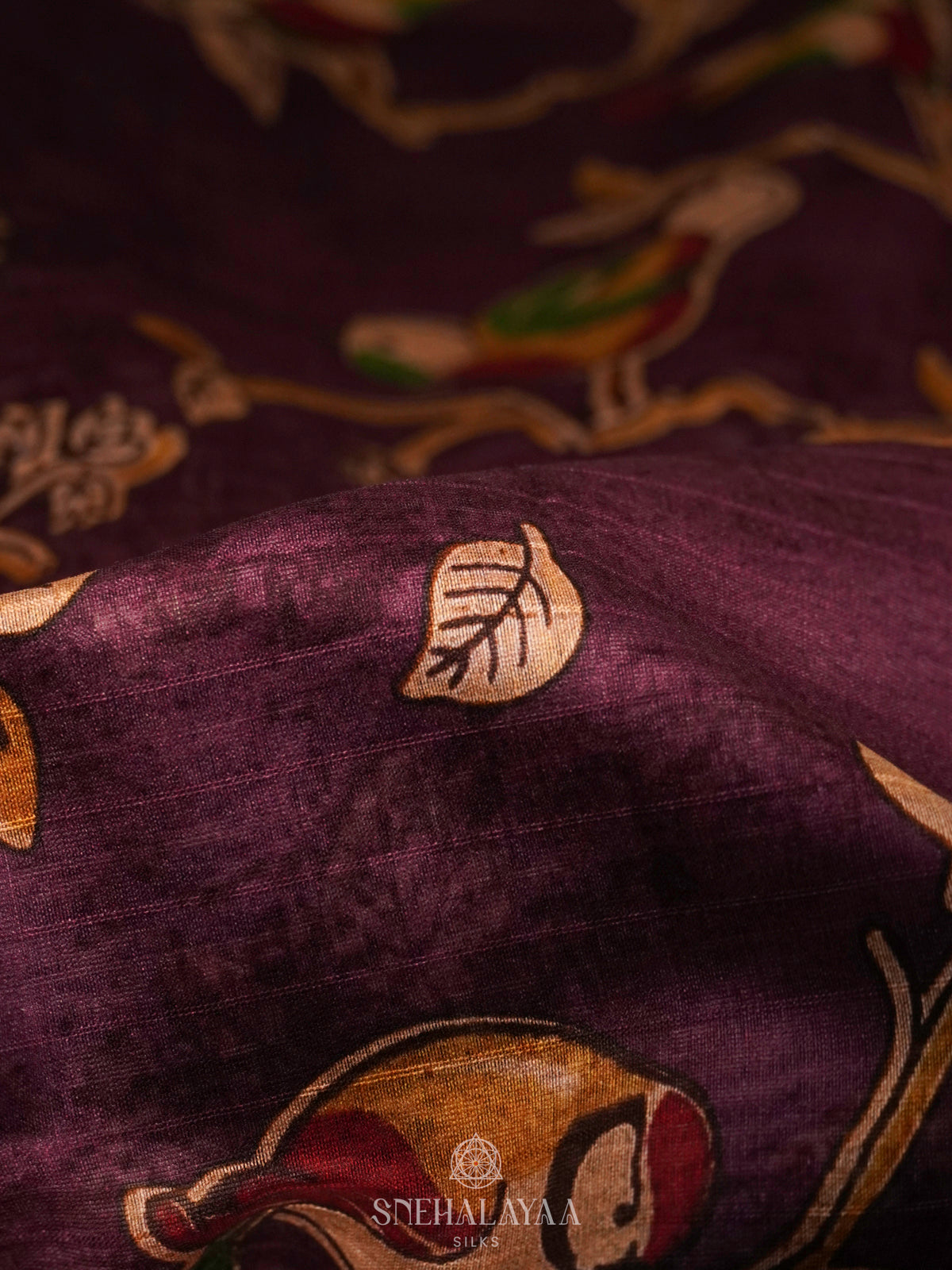 Purple Chanderi Saree