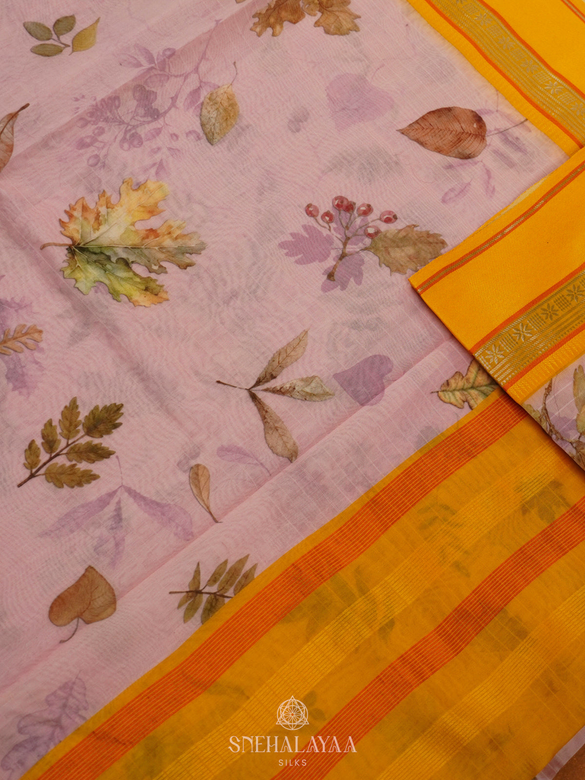 Pale Pink Chanderi Saree