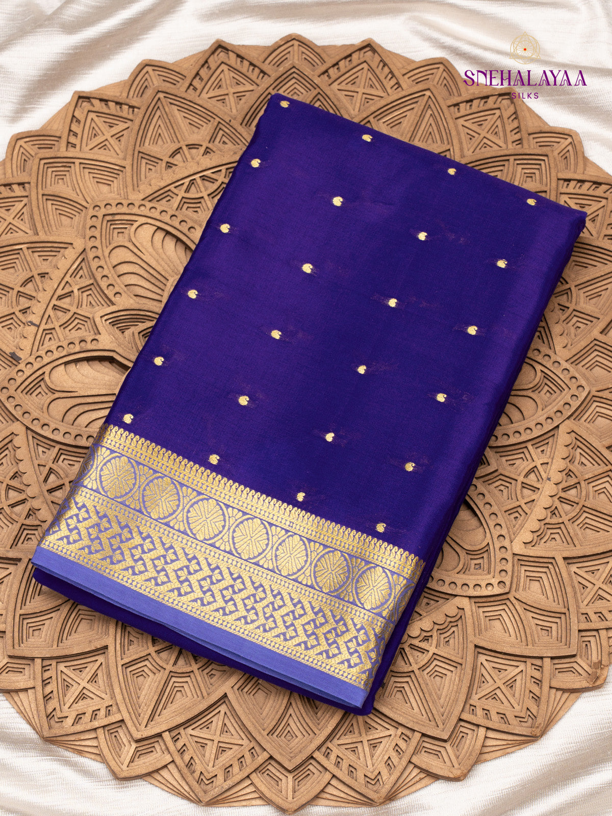 Blue Mysore Silk Saree