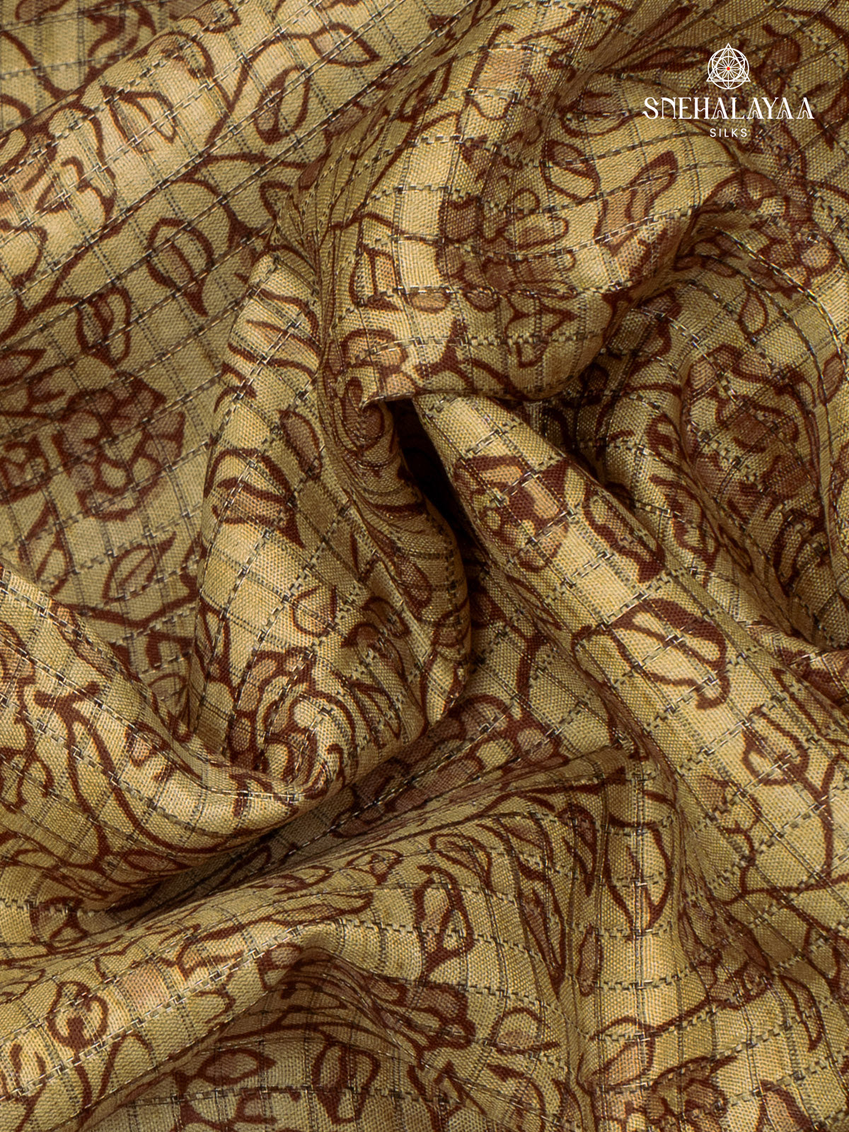 Mustard Tussar Saree