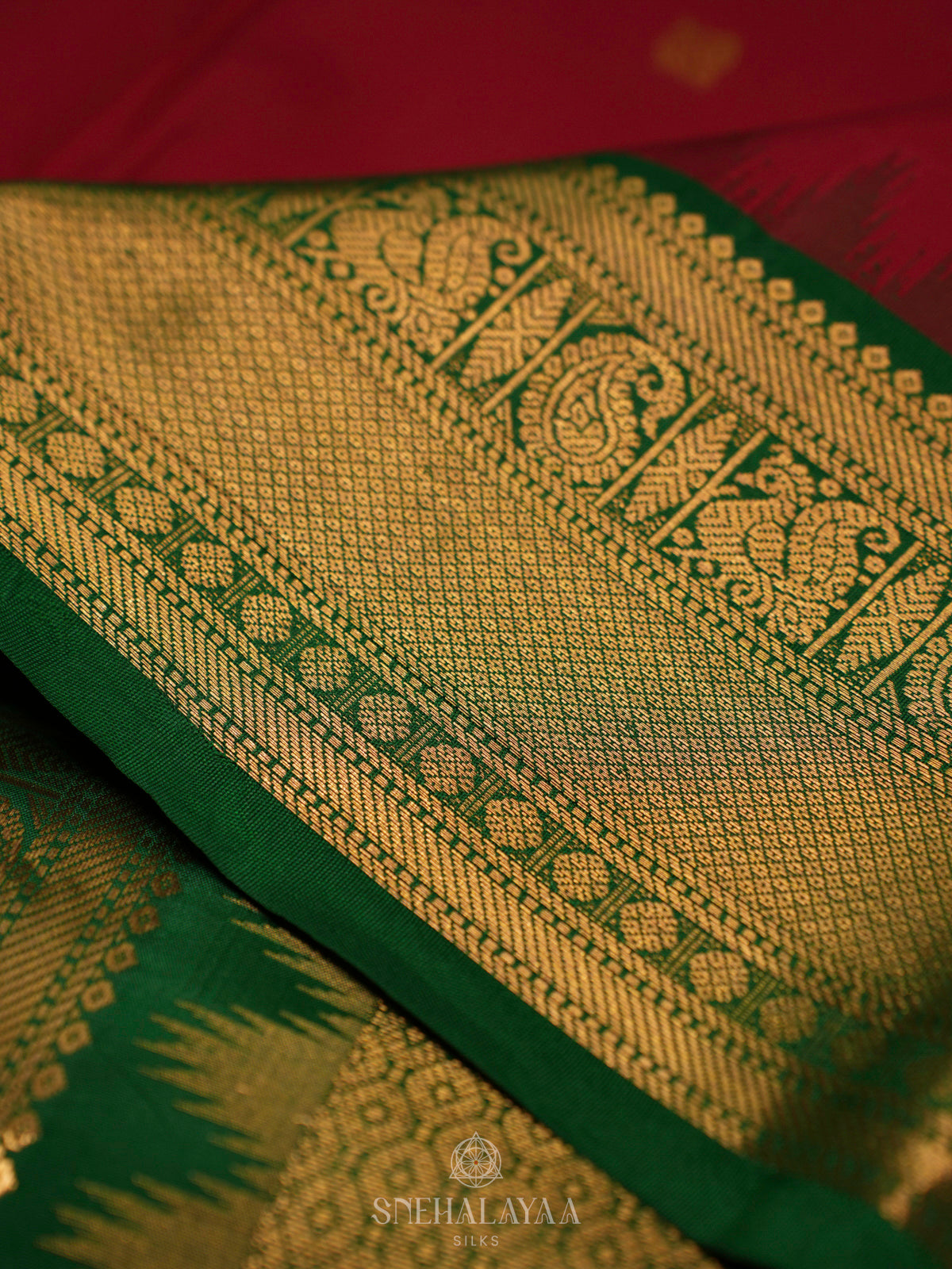 Maroon Kanjivaram Silk Saree