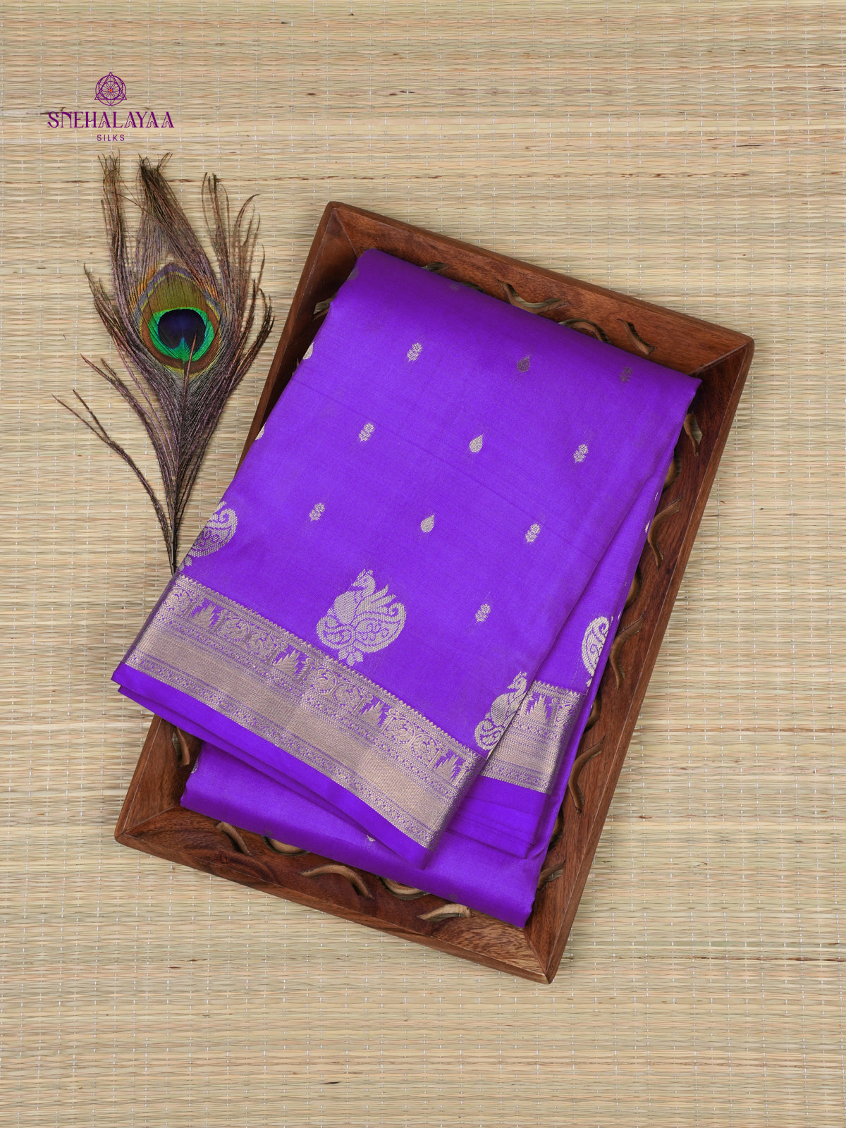 Violet Kanjivaram Silk Saree