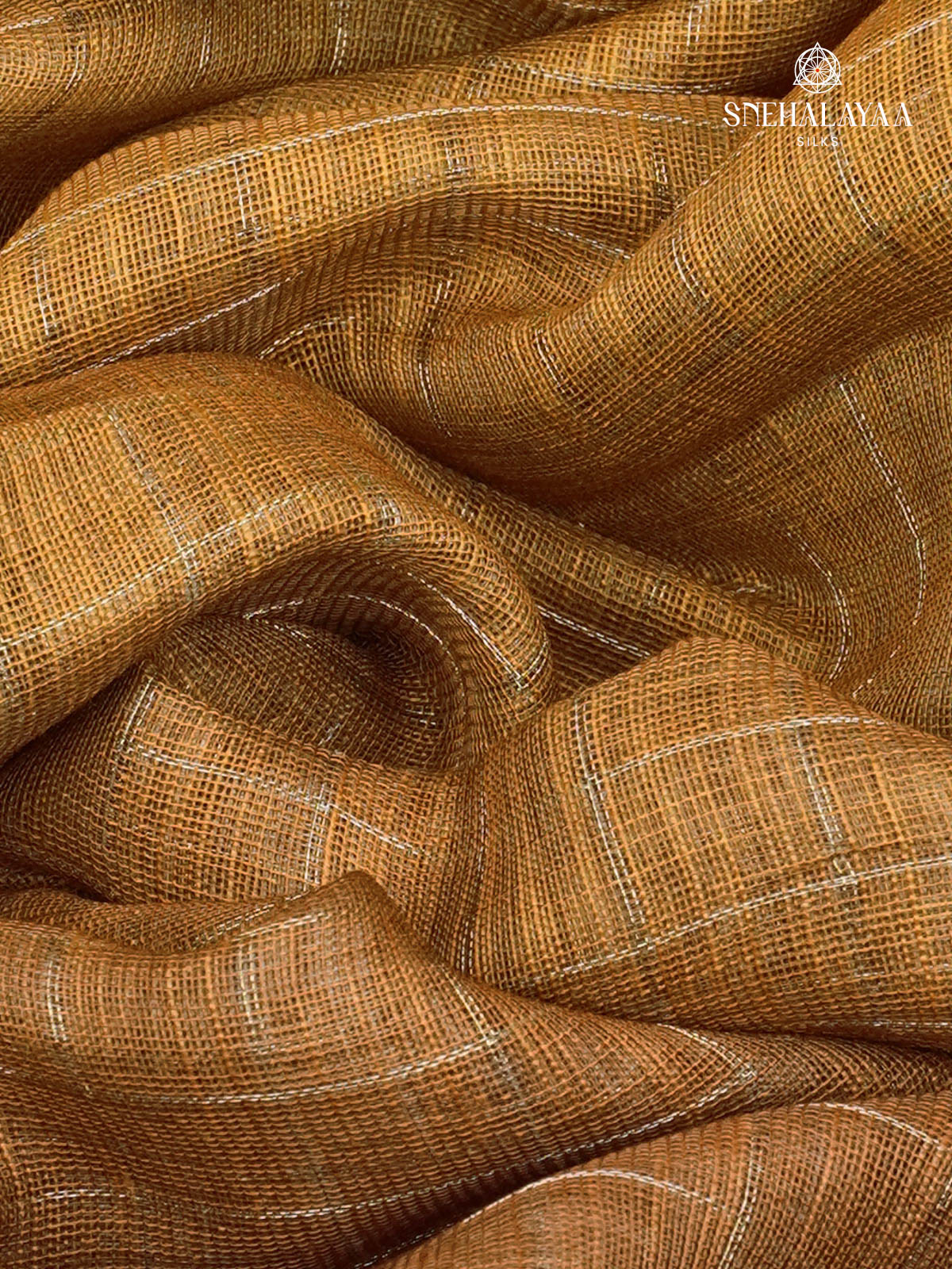 Brown Linen Saree