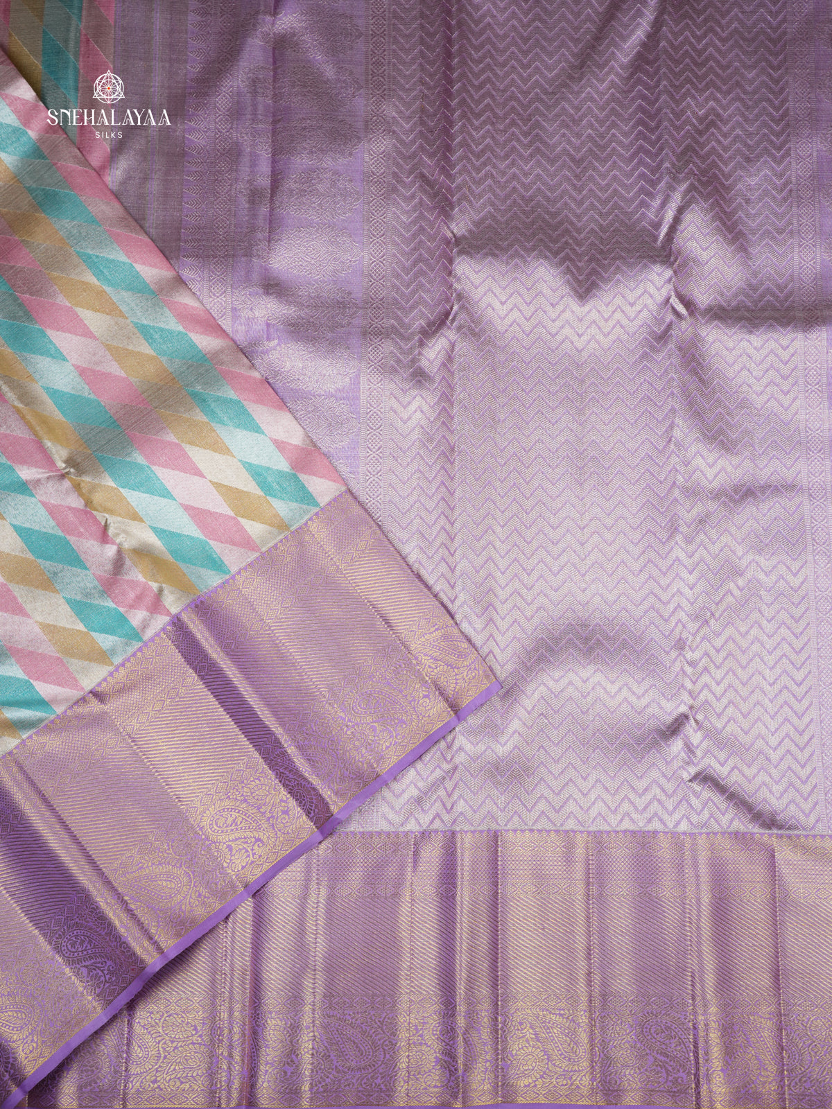 Multi Colour Kanjivaram Silk Saree