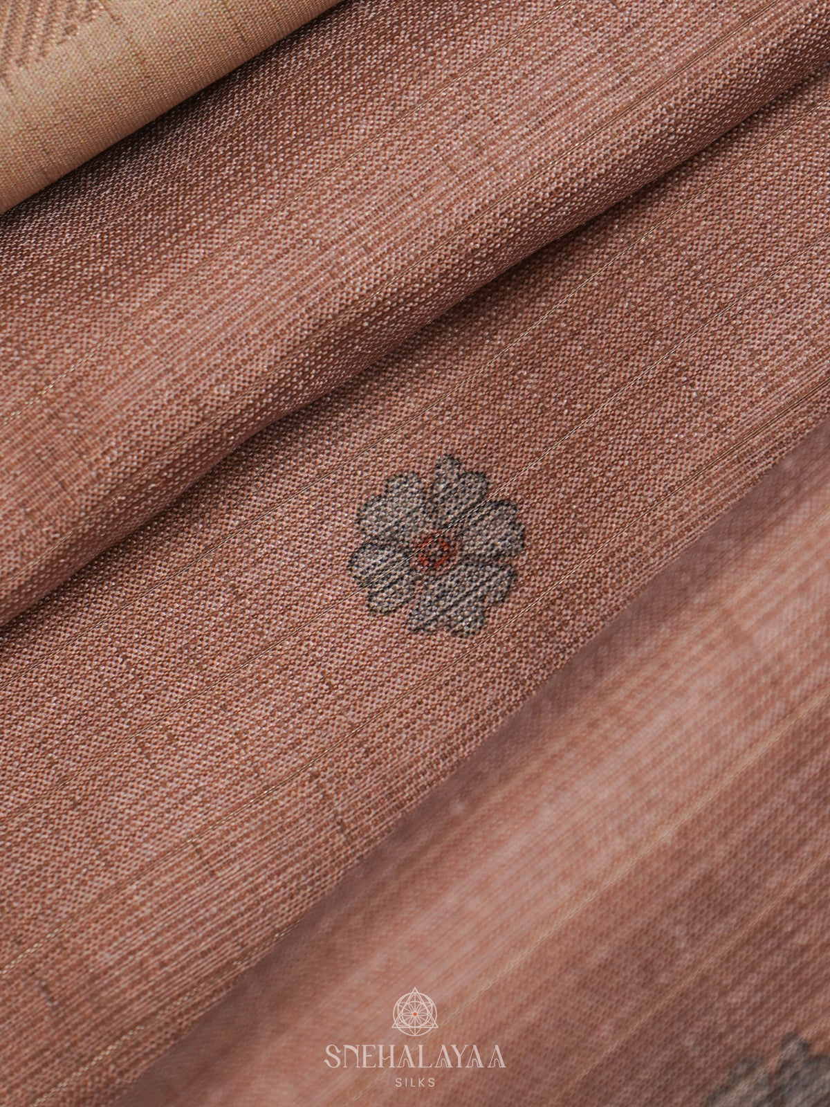 Pale Pink Linen Tussar Saree