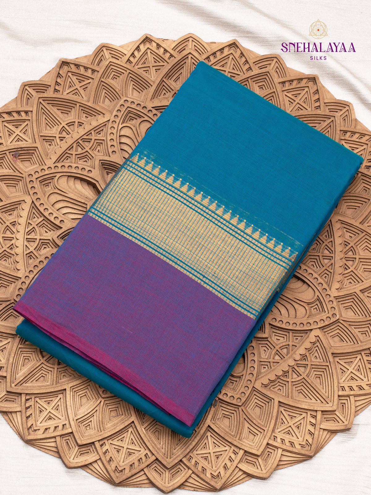 Blue Kanchi Cotton Saree