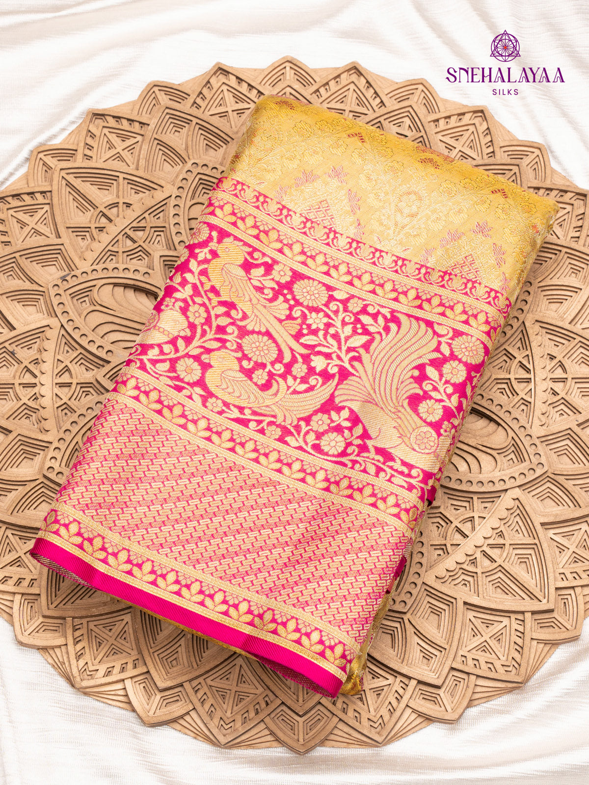 Gold Kanjivaram Silk Saree