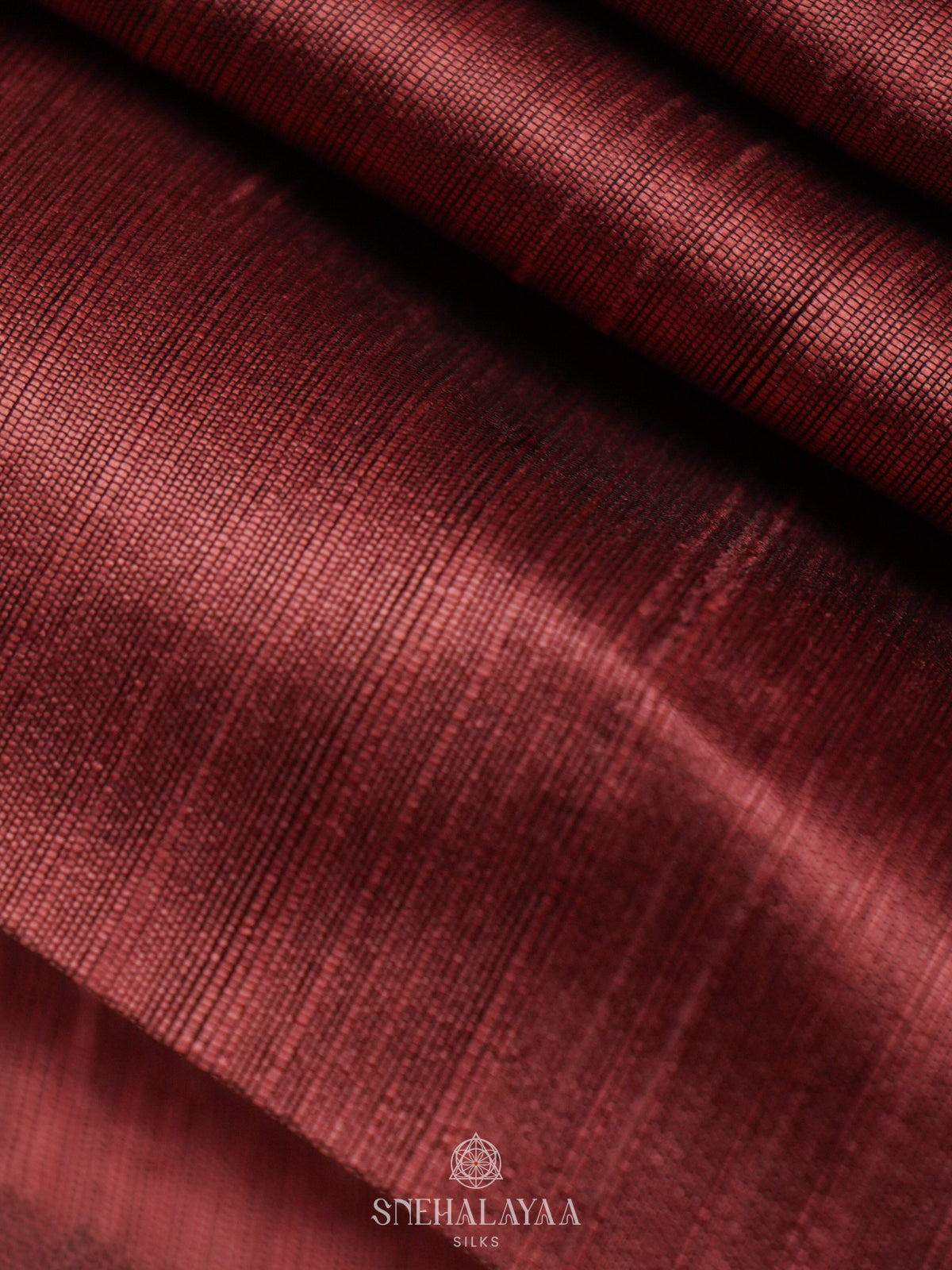 Maroon Jute Saree