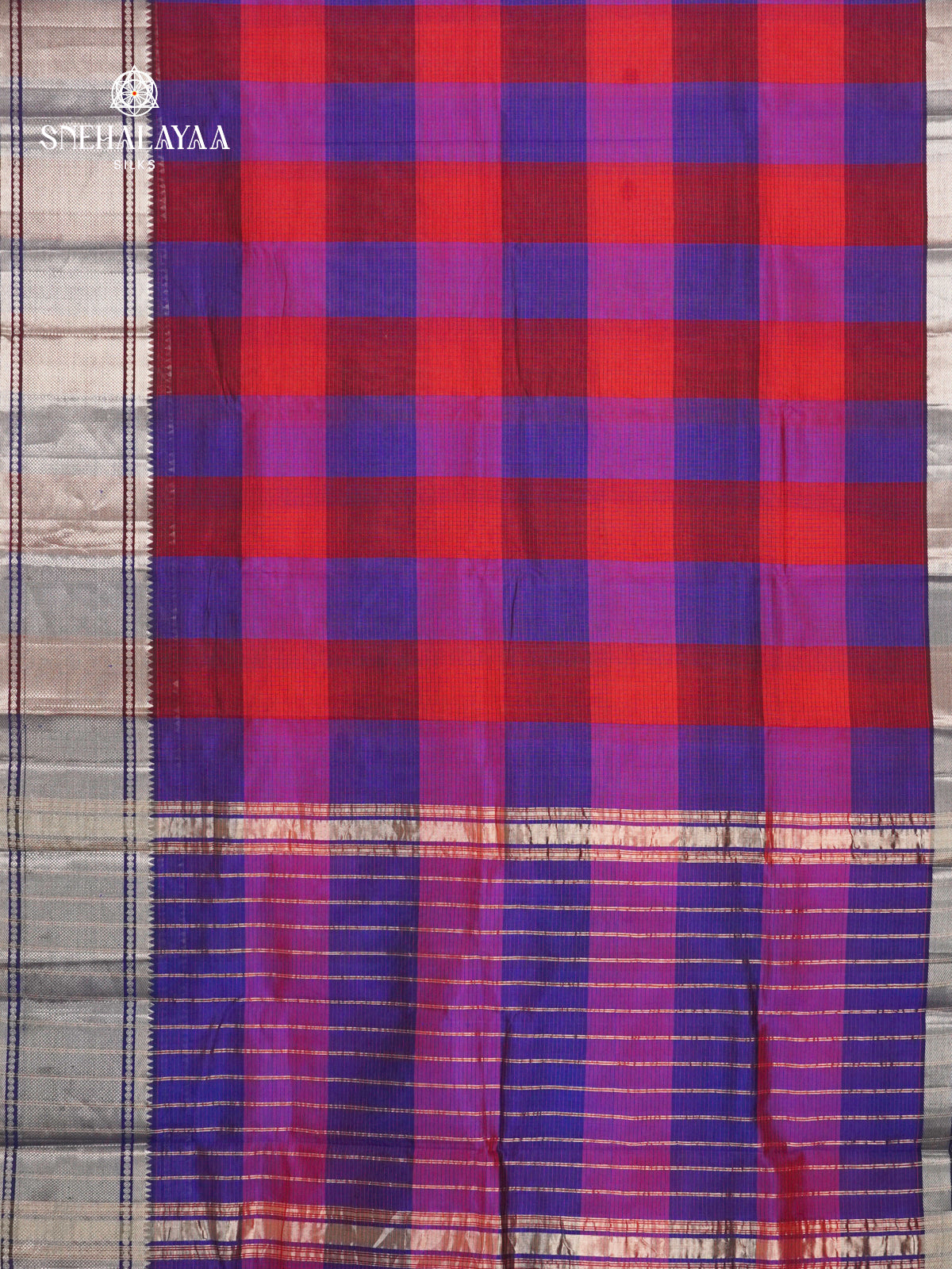 Blue Mangalagiri Silk Cotton Saree